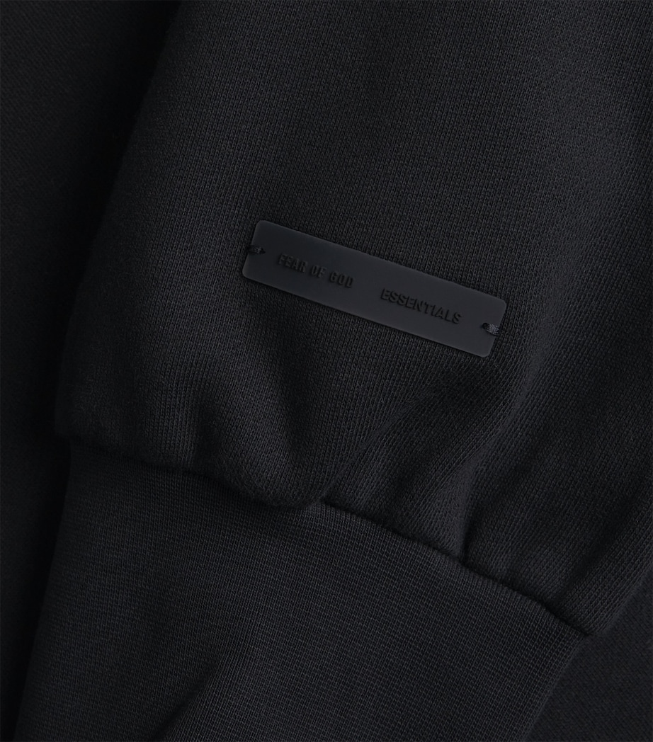 Cotton-Blend Back Logo Sweatshirt JET BLACK Image 5