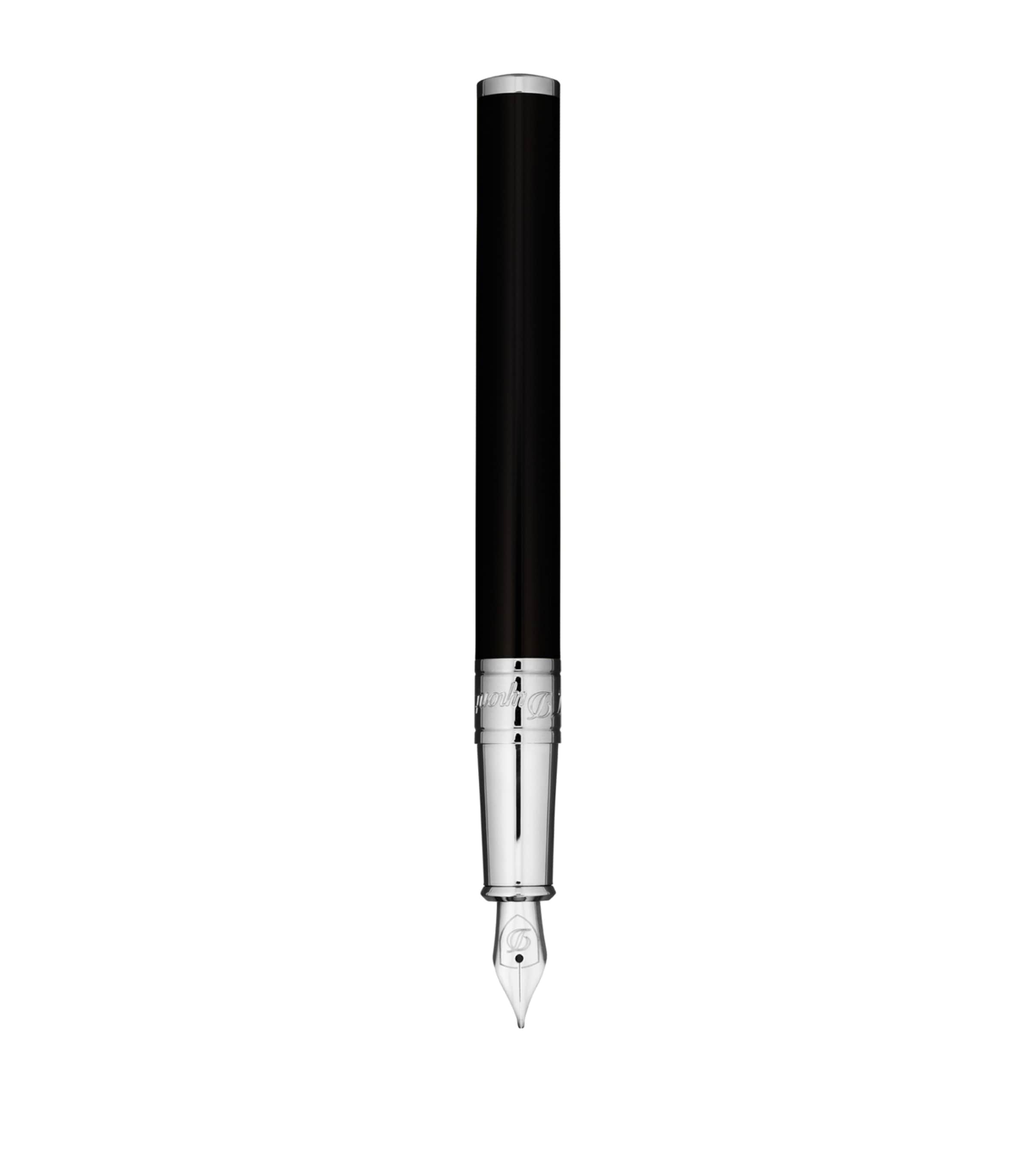 St Dupont D-initial Fountain Pen In Black