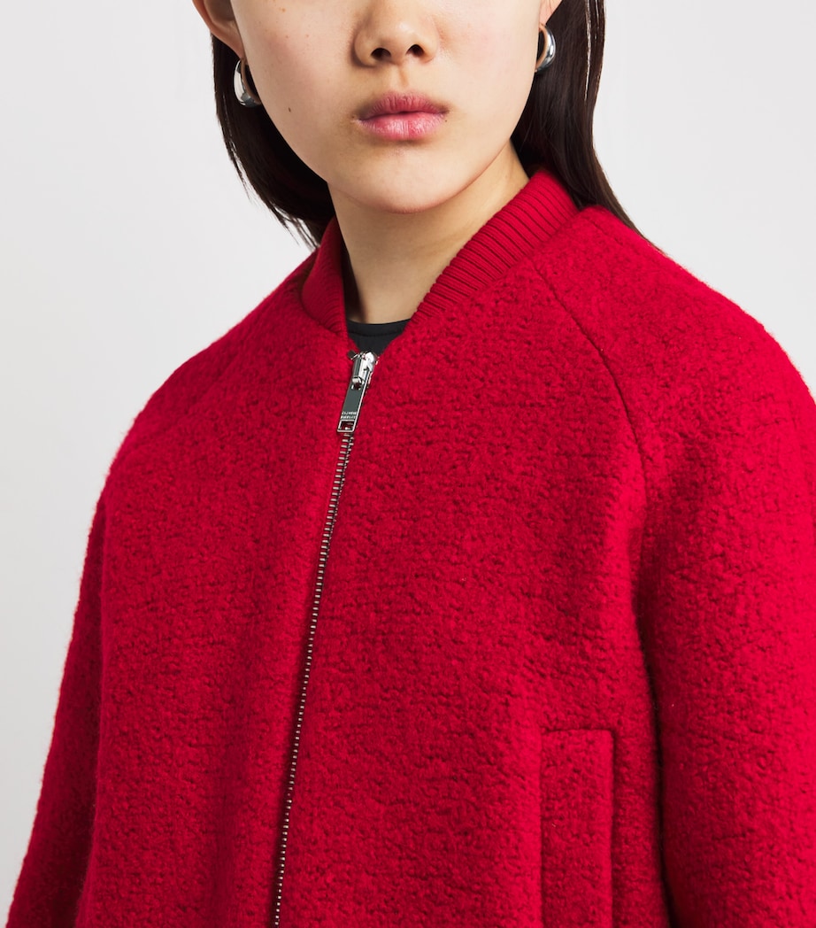 Virgin Wool-Blend Bomber Jacket RED Image 6