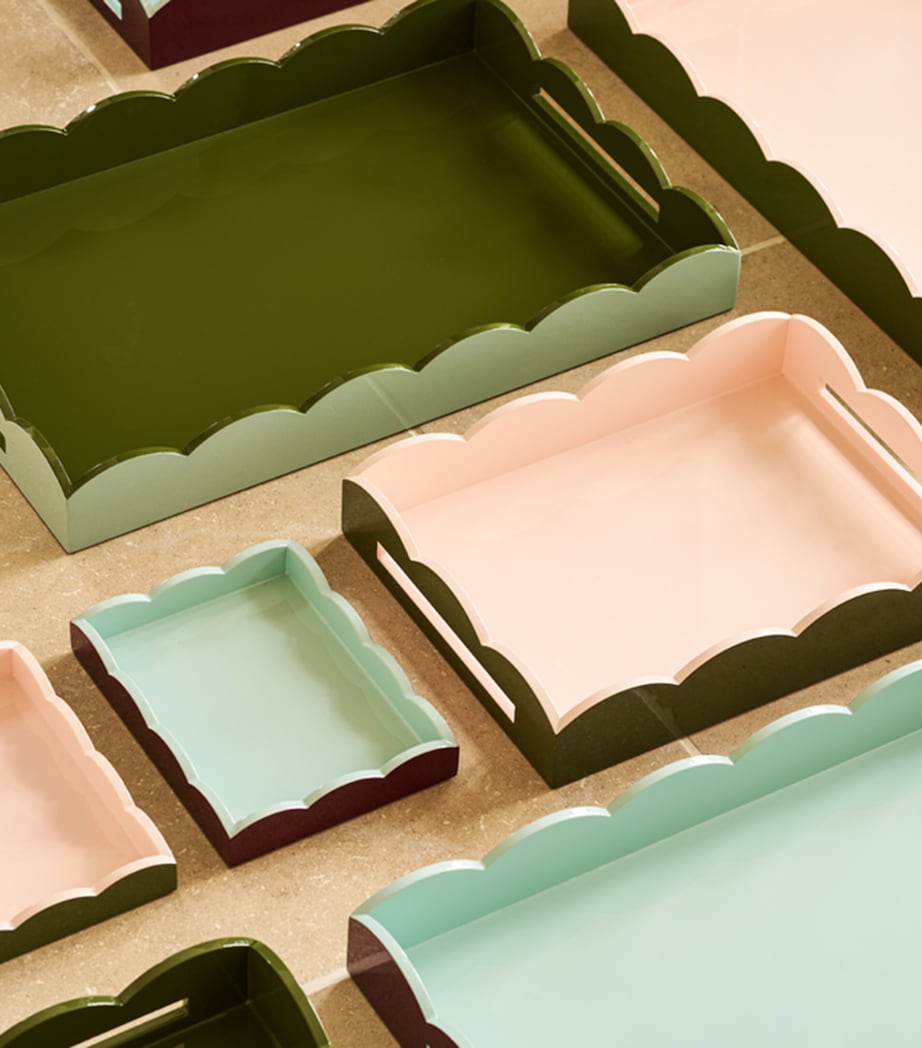 Addison Ross Lacquered Ottoman Tray (33cm x 44cm) Green Image 2