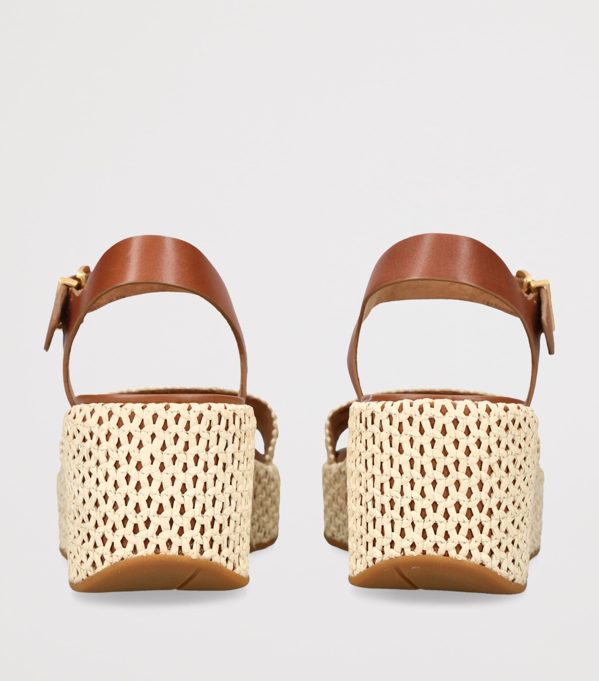 FitFlop Woven-Edge Platform Sandals 70 Beige Image 2