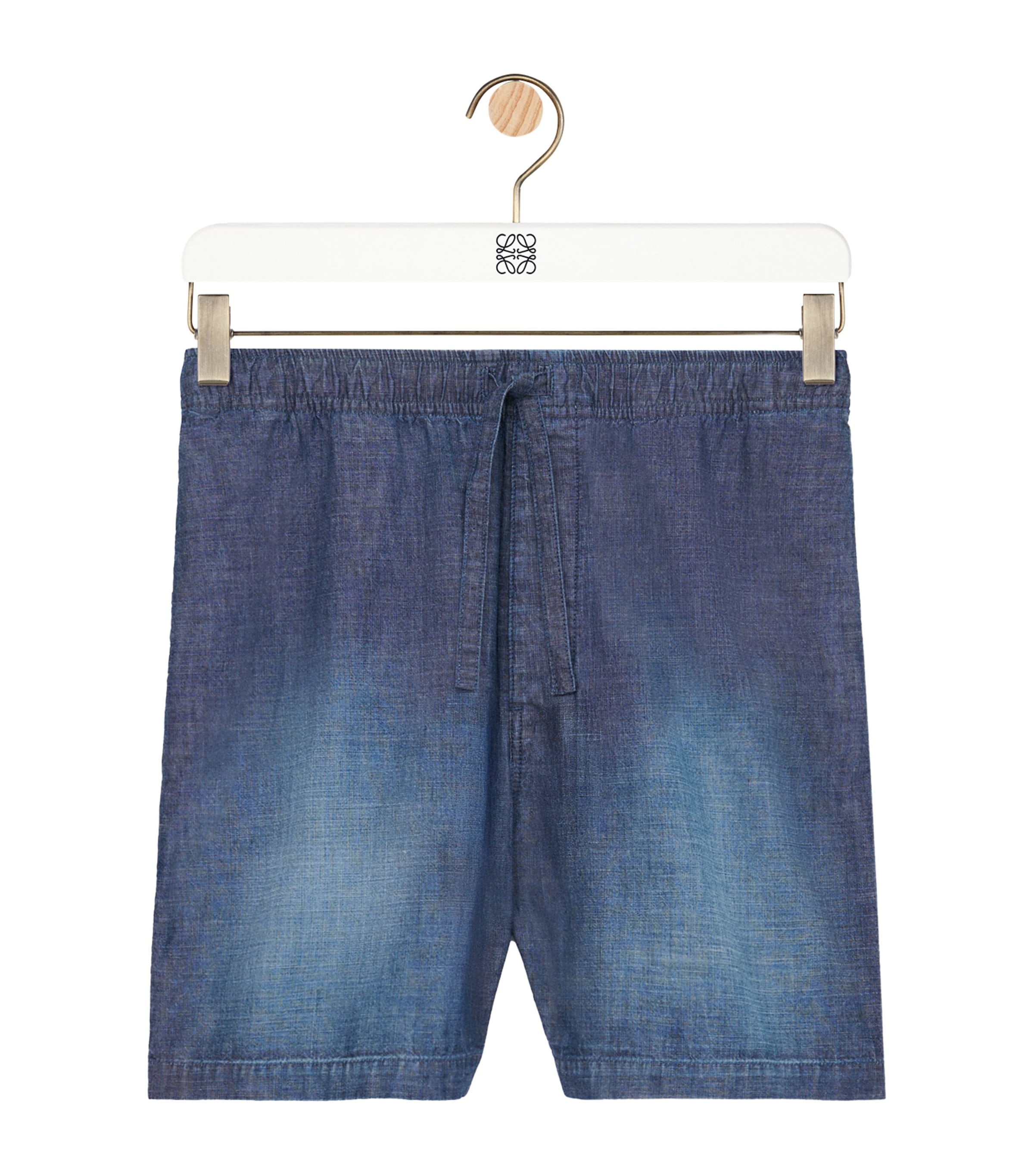 Loewe Bermuda Shorts With Back Pockets And Elastic Waistband In Blue