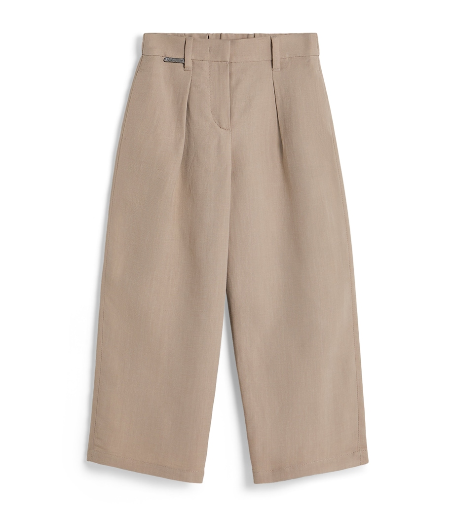 Brunello Cucinelli Kids Monili Wide-Leg Trousers (4-6 Years) Image 1