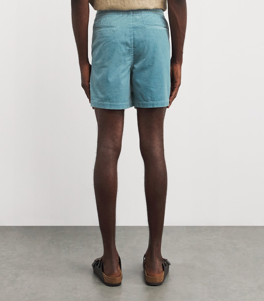 Cotton Corduroy Polo Prepster Shorts BLUE Image 4