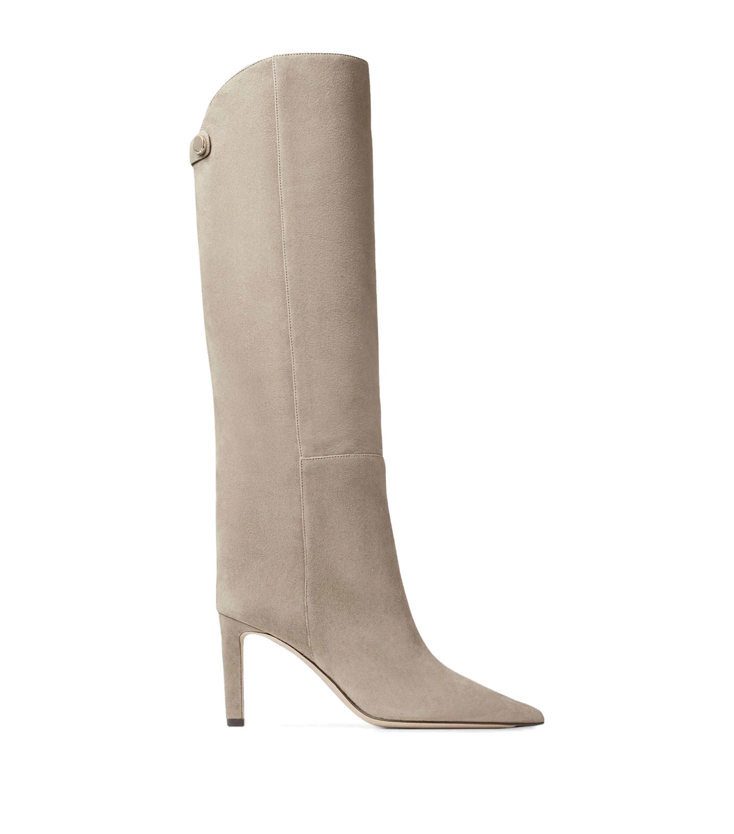 Jimmy Choo Alizze 85 Suede Boots In Brown