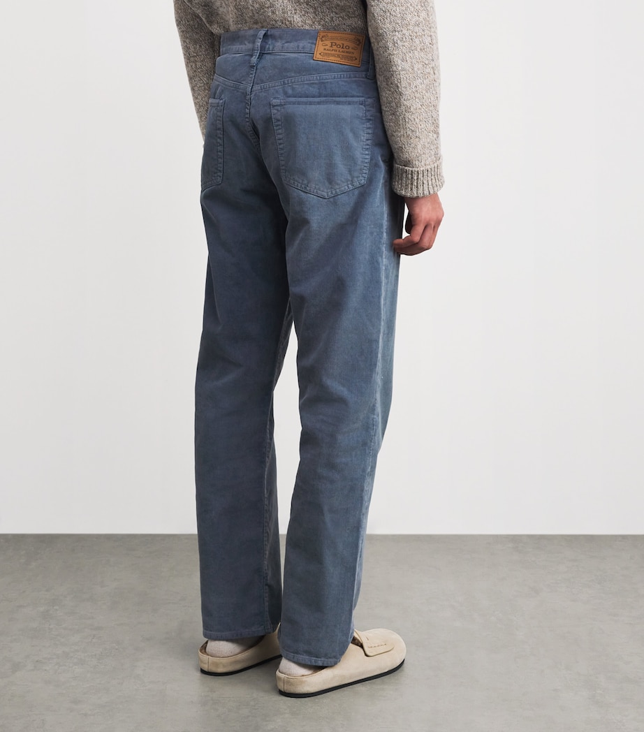 Cotton Corduroy Straight Fit Trousers FADED NAVY Image 4