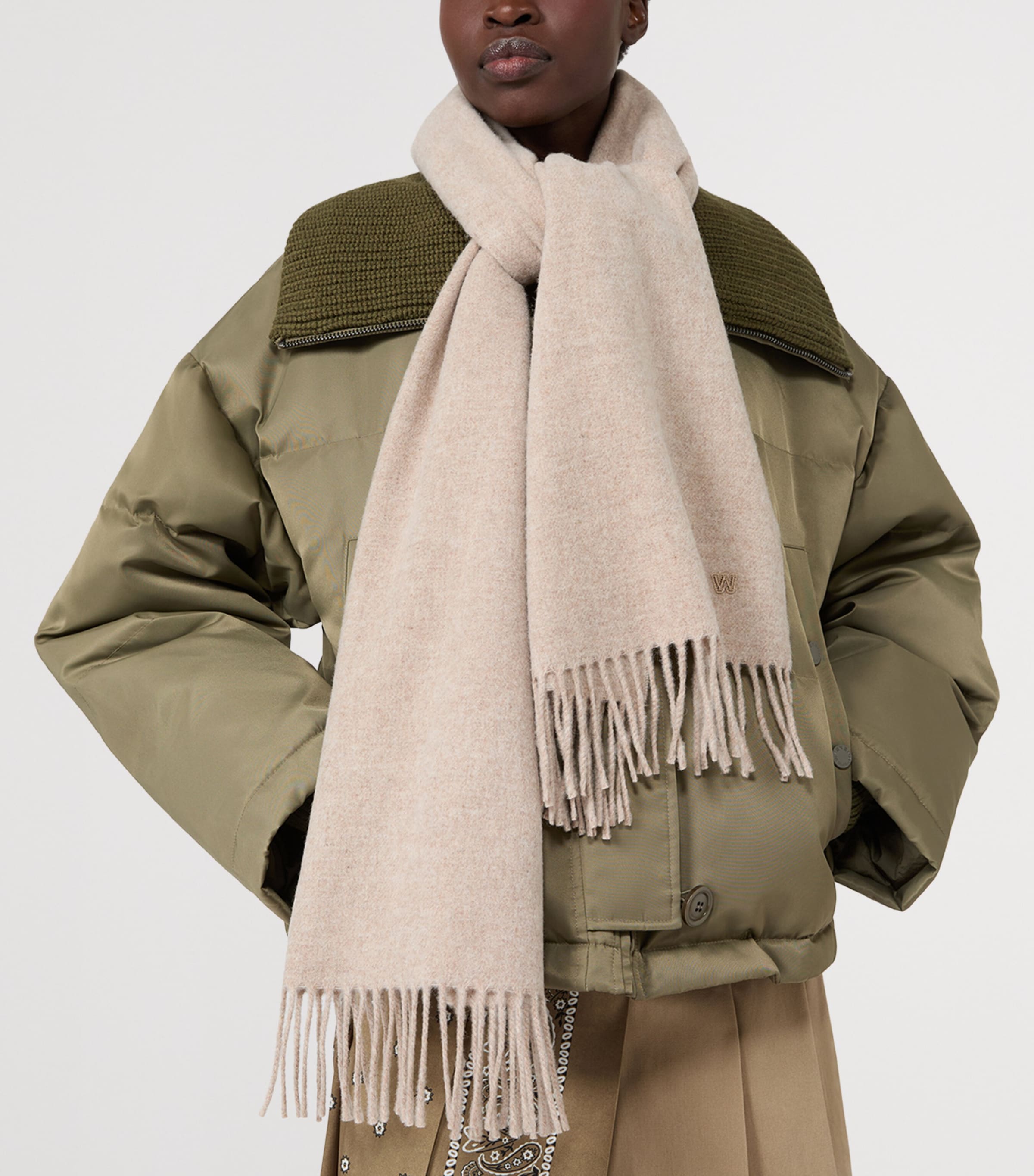 Weekend Max Mara Wool Scarf Beige Image 2
