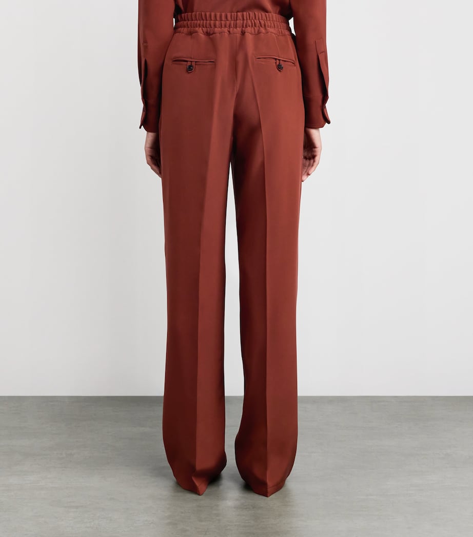 Stretch-Silk Pleated Trousers BURNED Image 4
