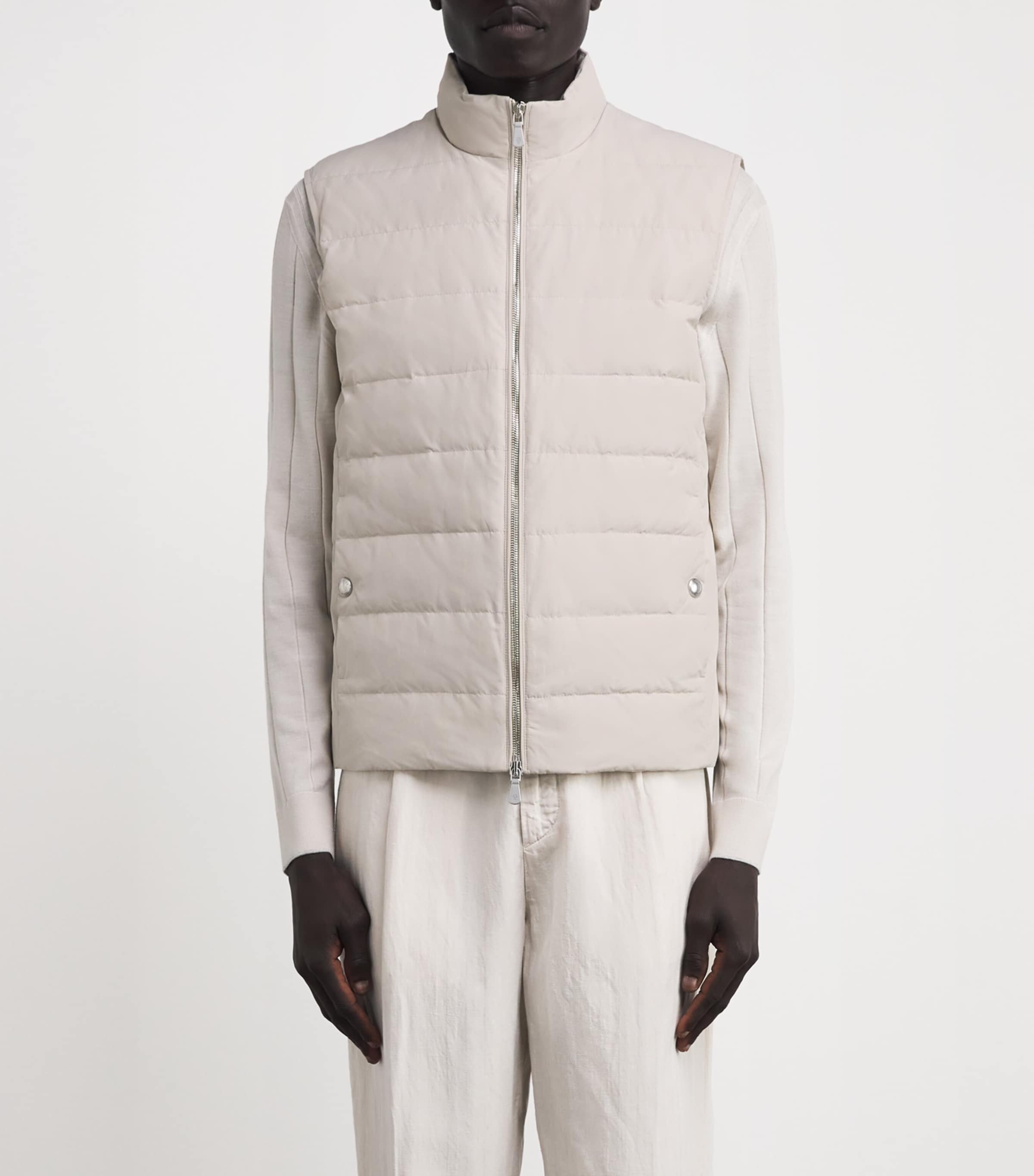 Down Cotton-Nylon Gilet SABBIA Image 3
