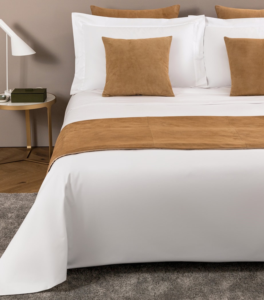 Frette Suede Bed Runner (120cm x 260cm) Camel Image 2