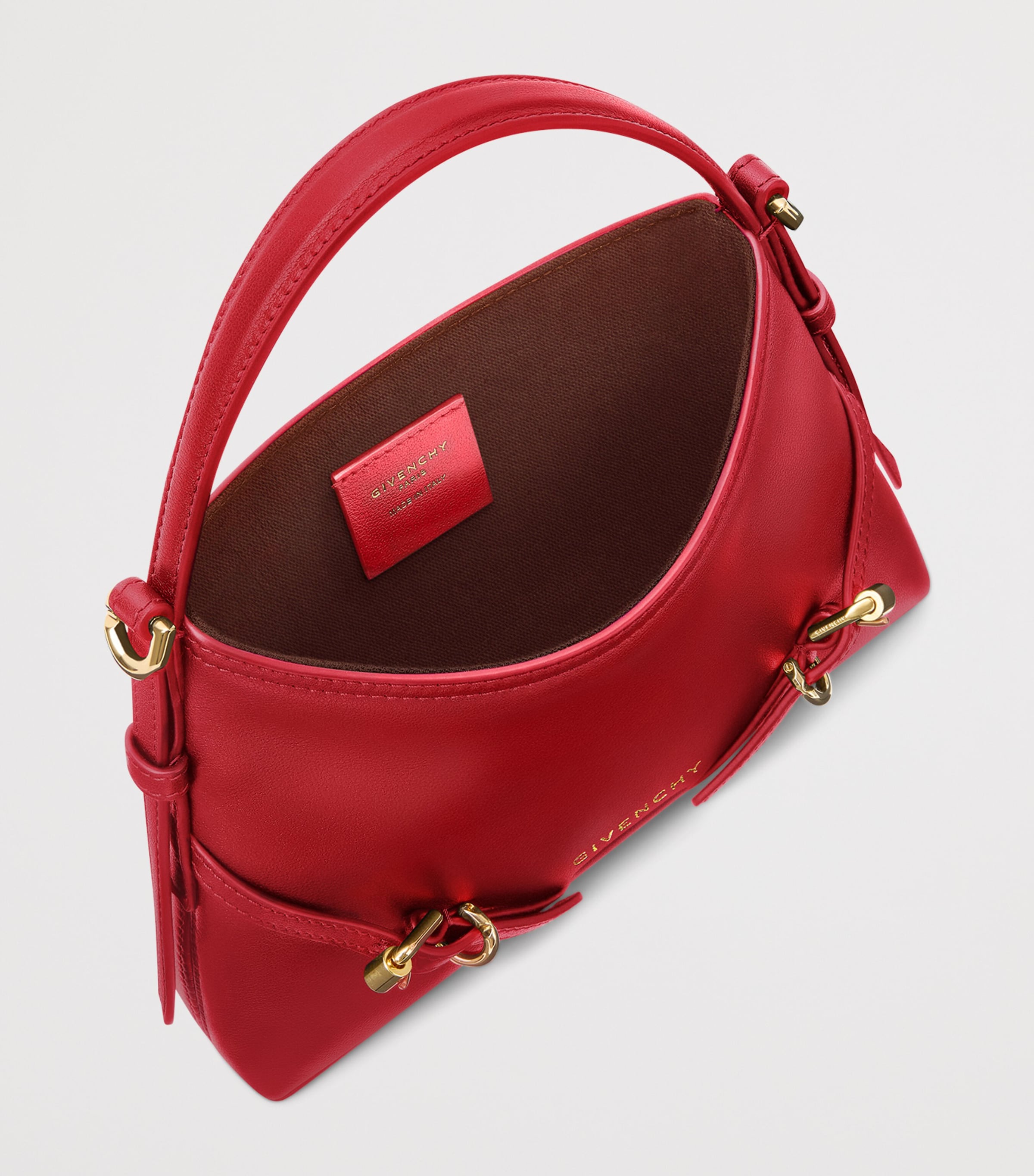 Givenchy Nano Leather Voyou Shoulder Bag Dark Red Image 5