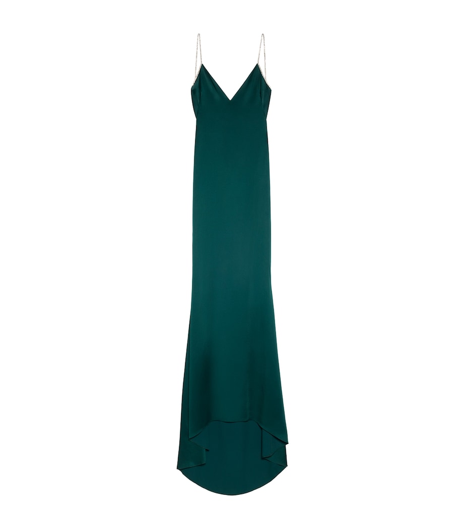 TOM FORD Womens Satin Embellished Maxi Dress Gtd Image 1