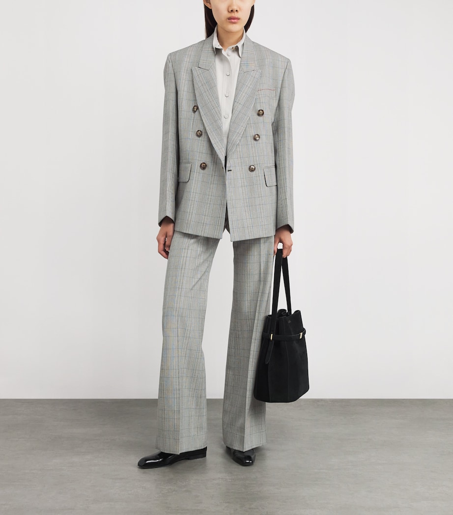 Wool Alina Trousers 9640 BLUE/GREY MULTI Image 2