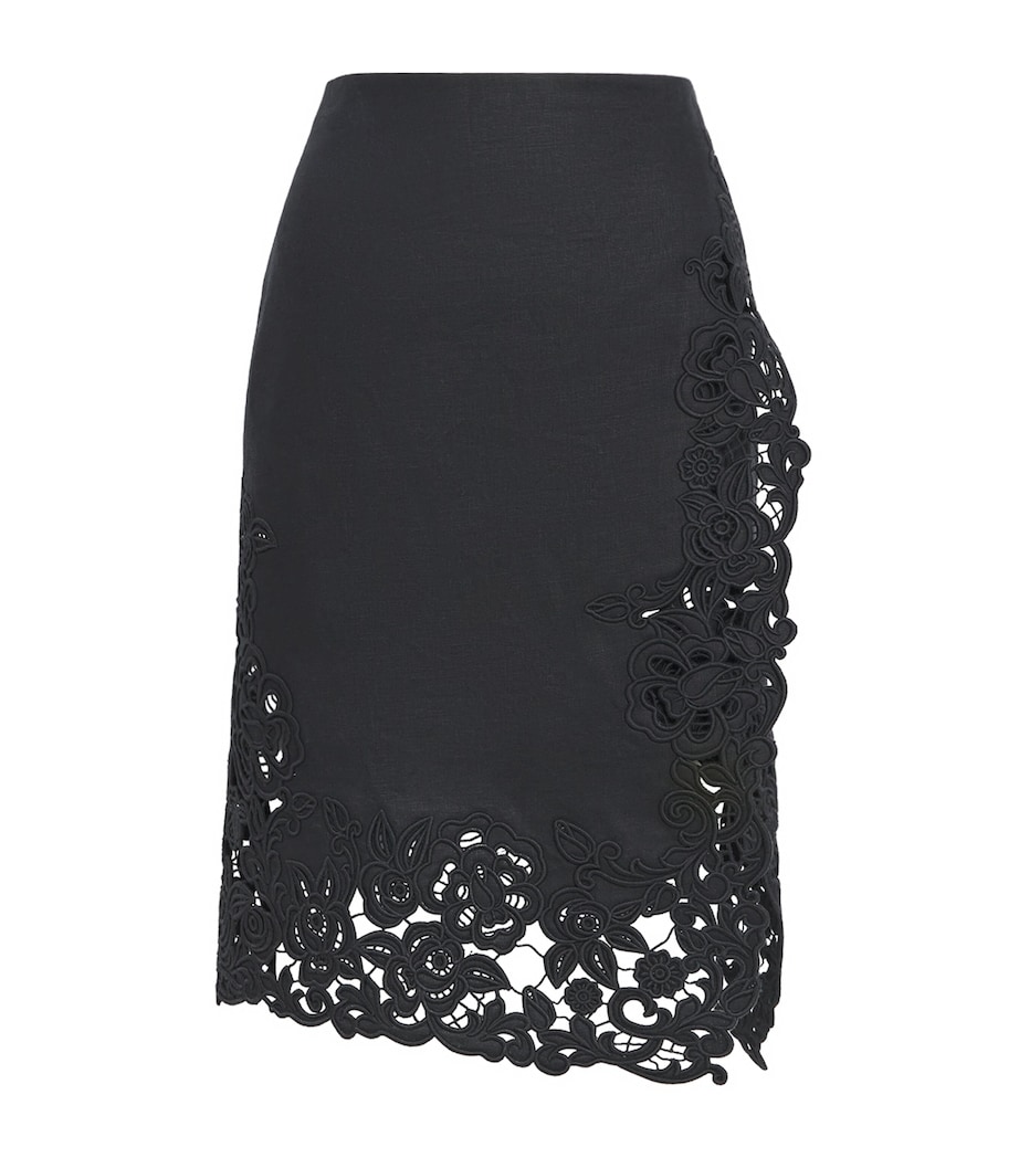 Linen Shayla Skirt BLACK Image 1