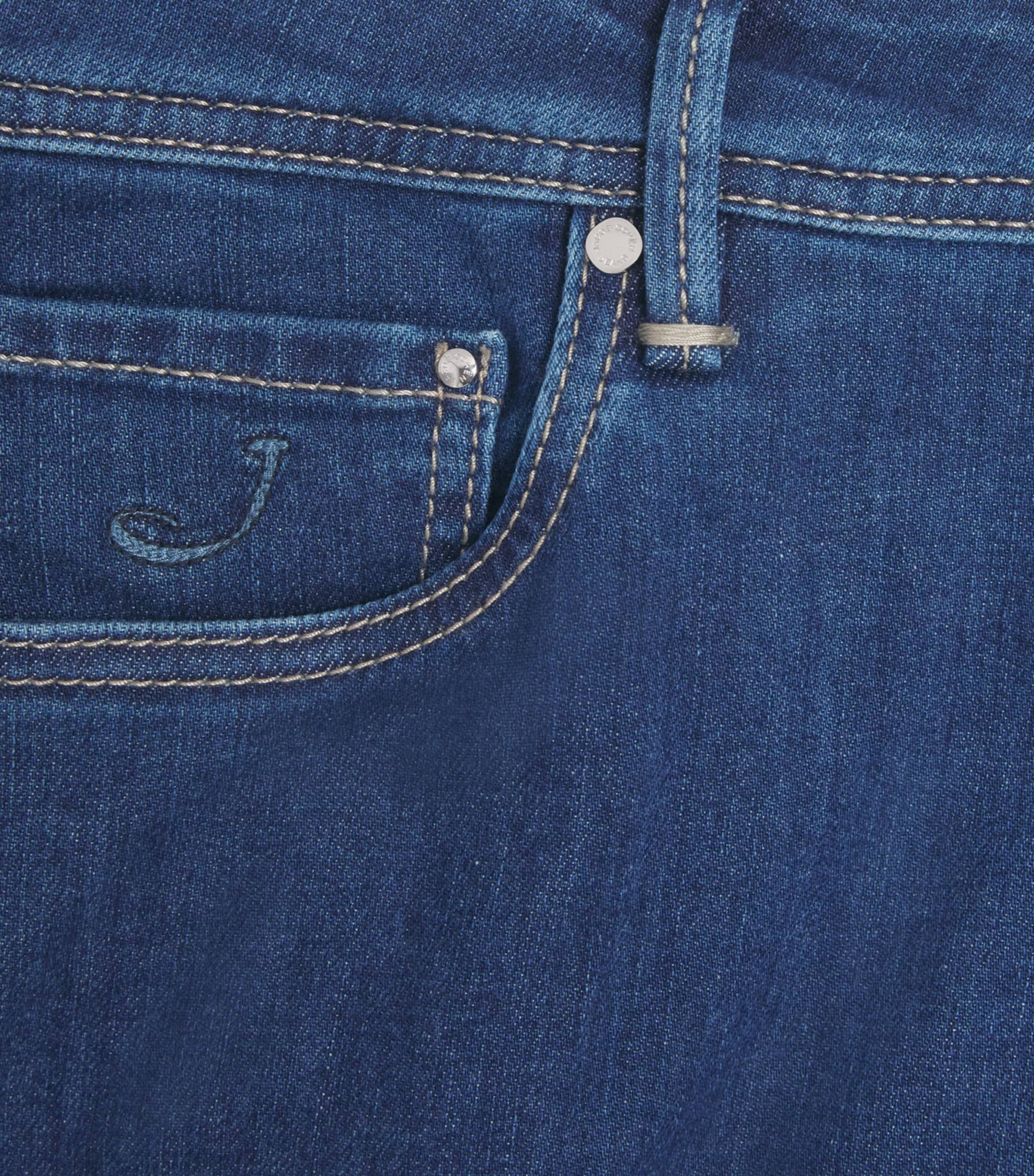 Ostrich Leather-Patch Bard Slim Jeans 200D Image 5