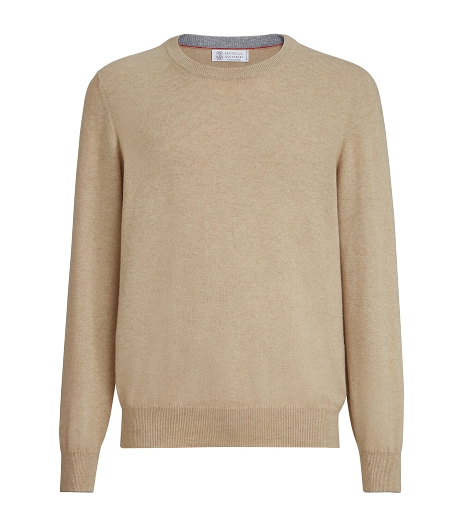 Brunello Cucinelli Mens Cashmere Crew-Neck Sweater Image 1