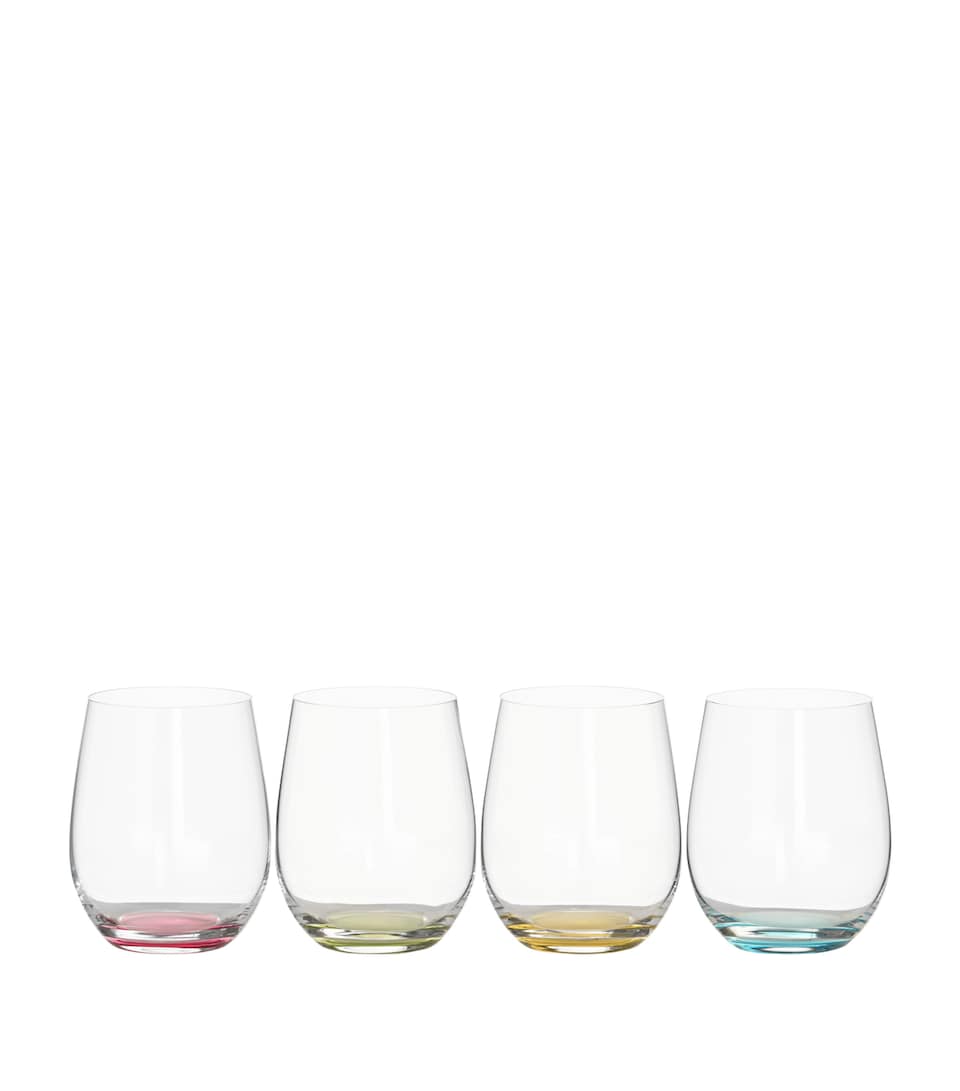 Riedel Happy O Coloured Wine Tumblers (Set of 4) Clear