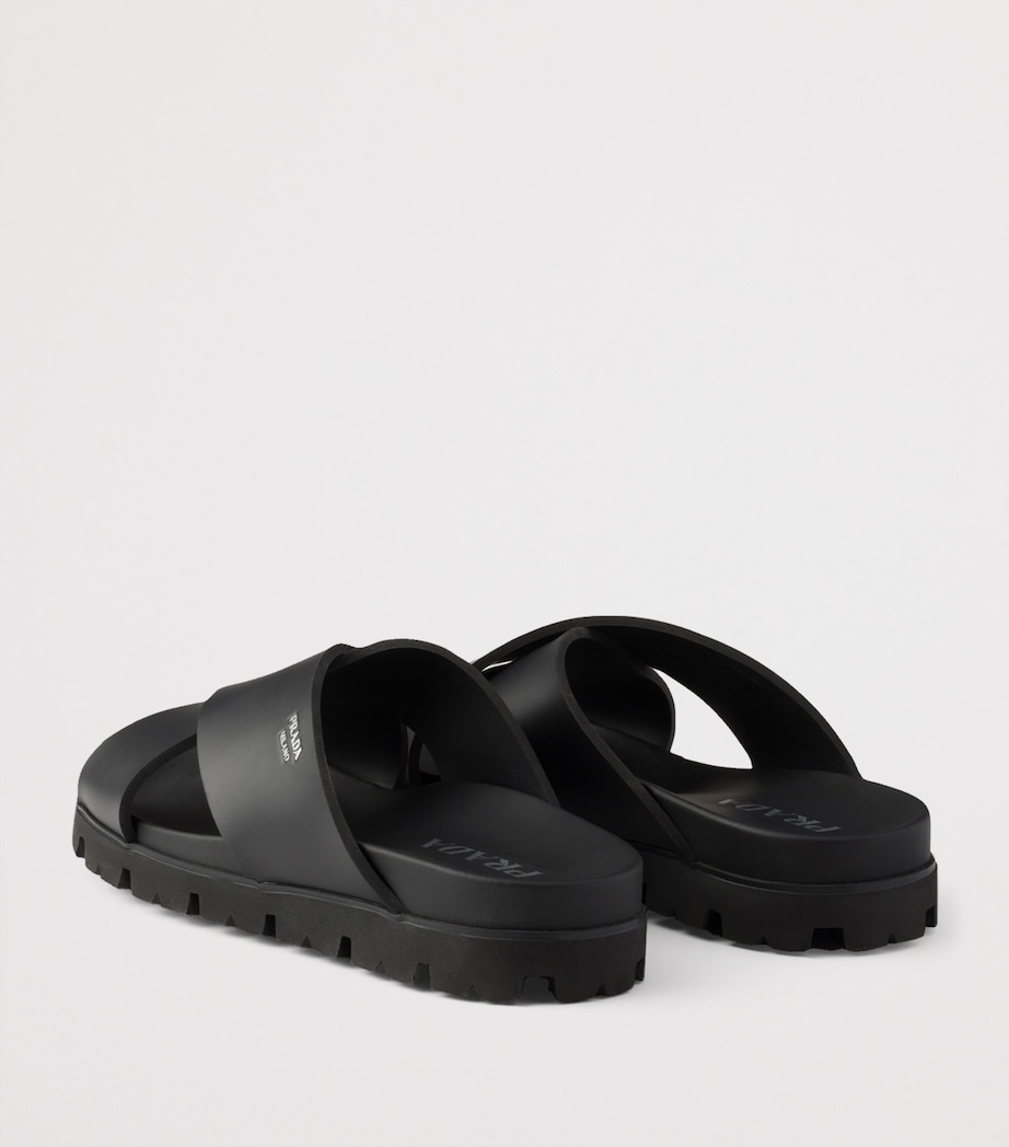 Prada Crisscross Slides Black Image 4