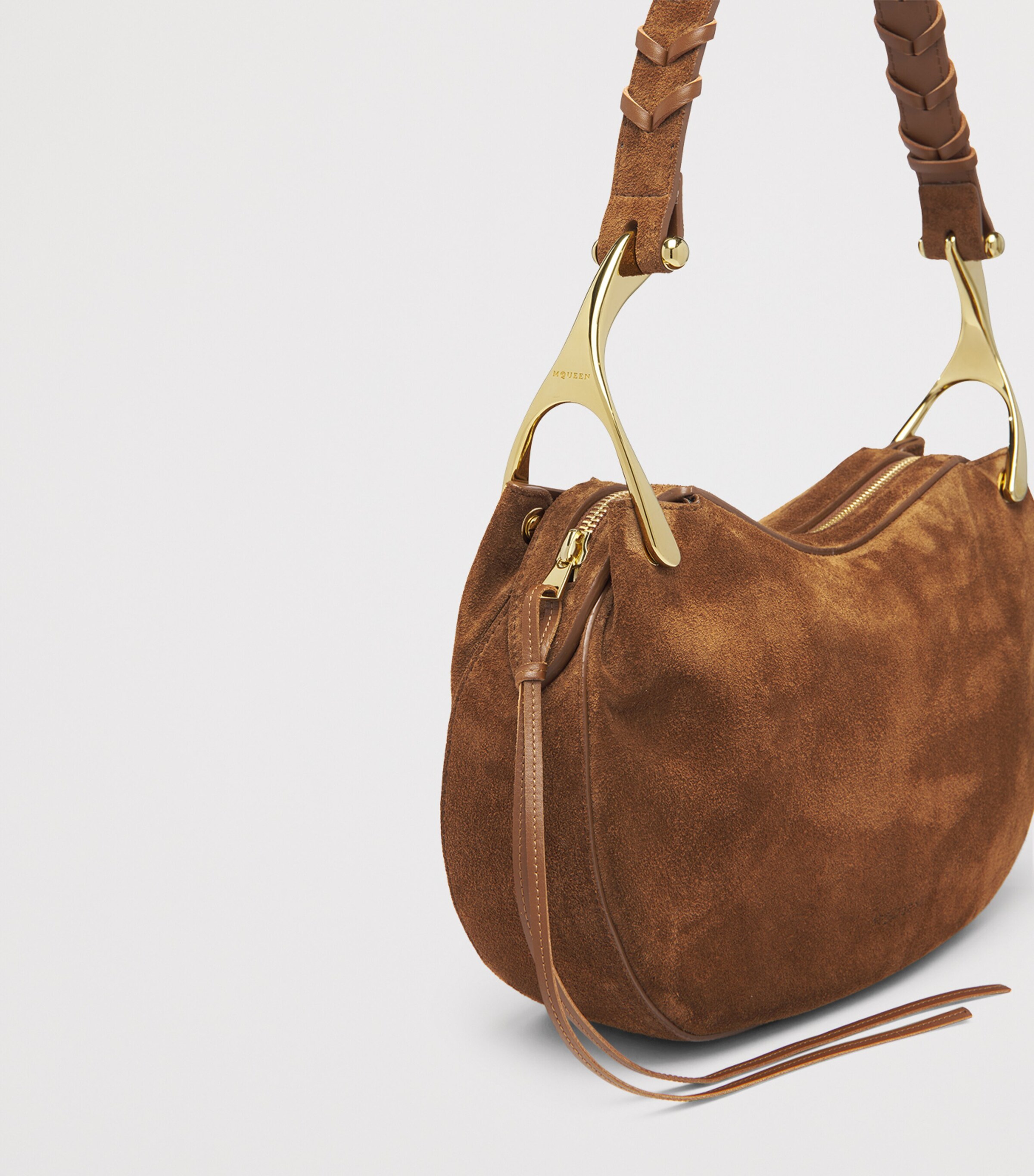 McQueen Suede Wishbone Shoulder Bag Image 5