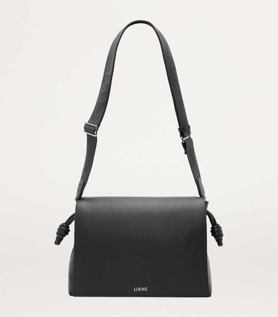 Leather Flamenco Satchel BLACK Image 6