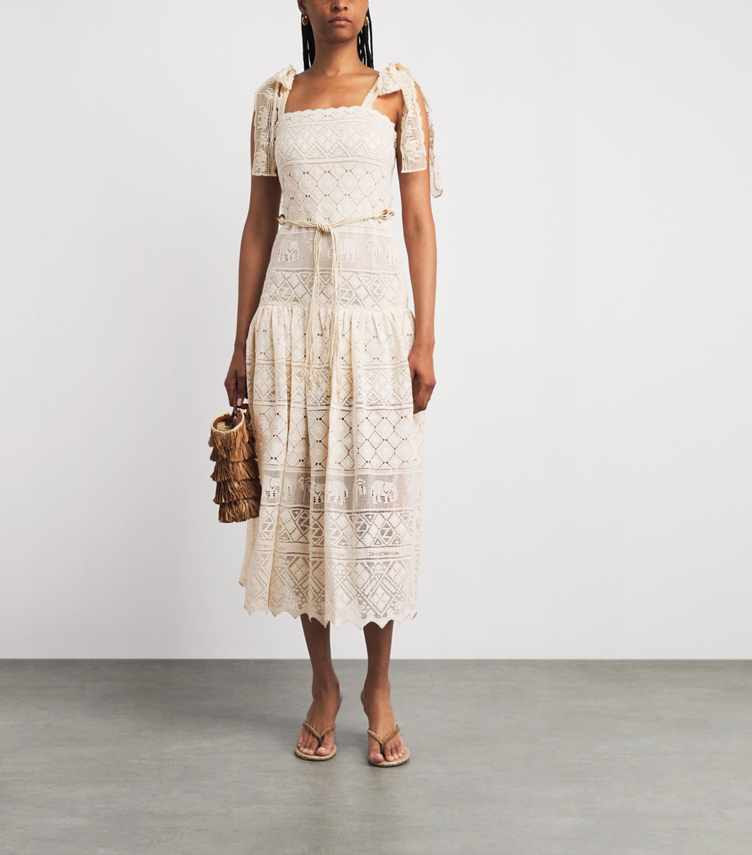 Zimmermann Womens Lace Indra Maxi Dress Tea Image 2