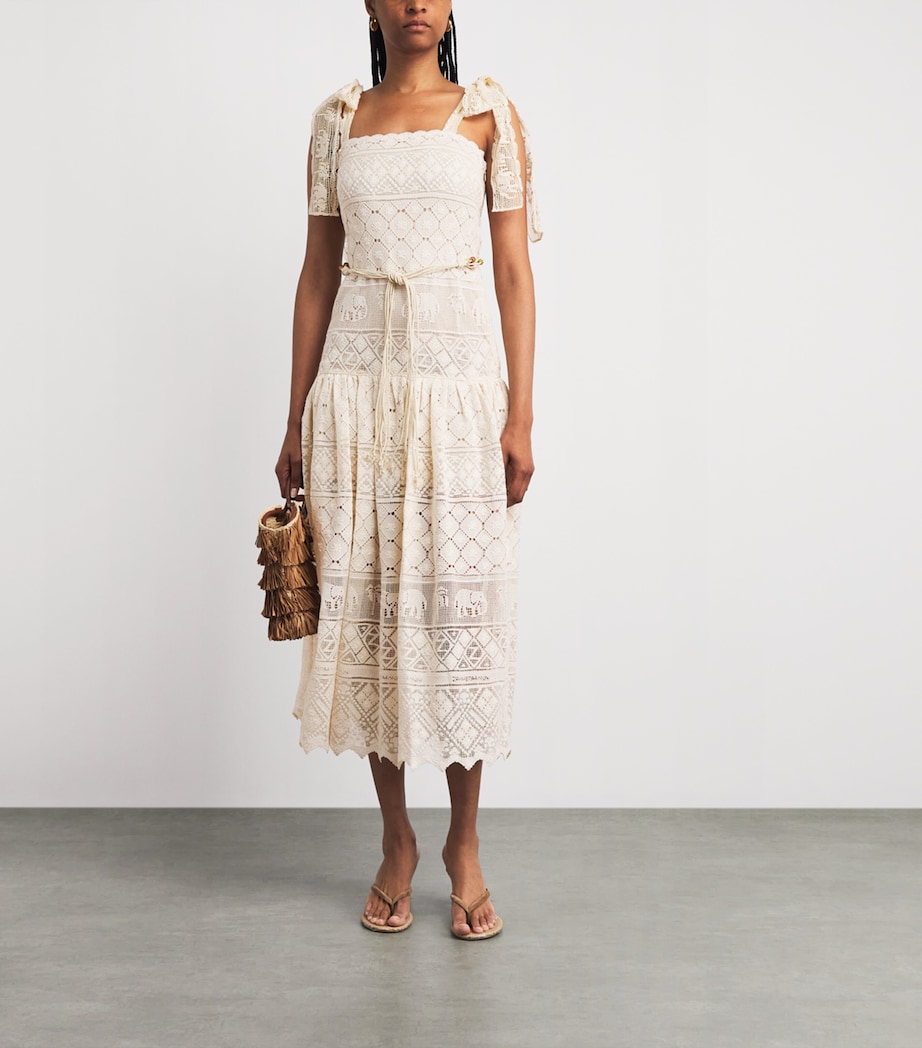 Zimmermann Womens Lace Indra Maxi Dress Tea Image 2