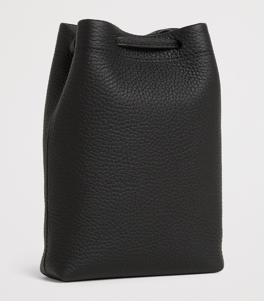 Midi Leather Osette Pouch GRAIN BLACK  Image 3