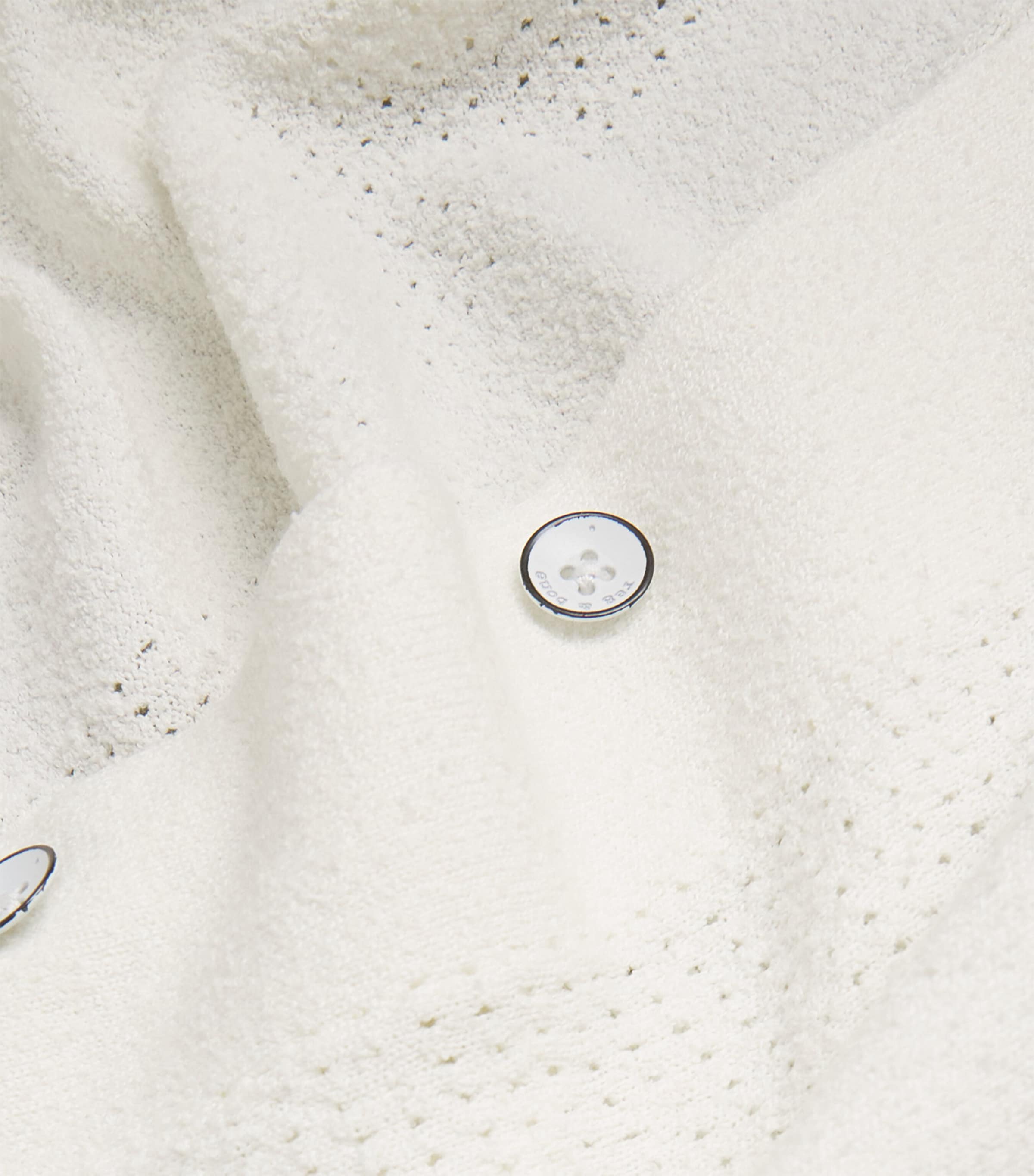 Knitted Camp-Collar Polo Shirt CHALK Image 5