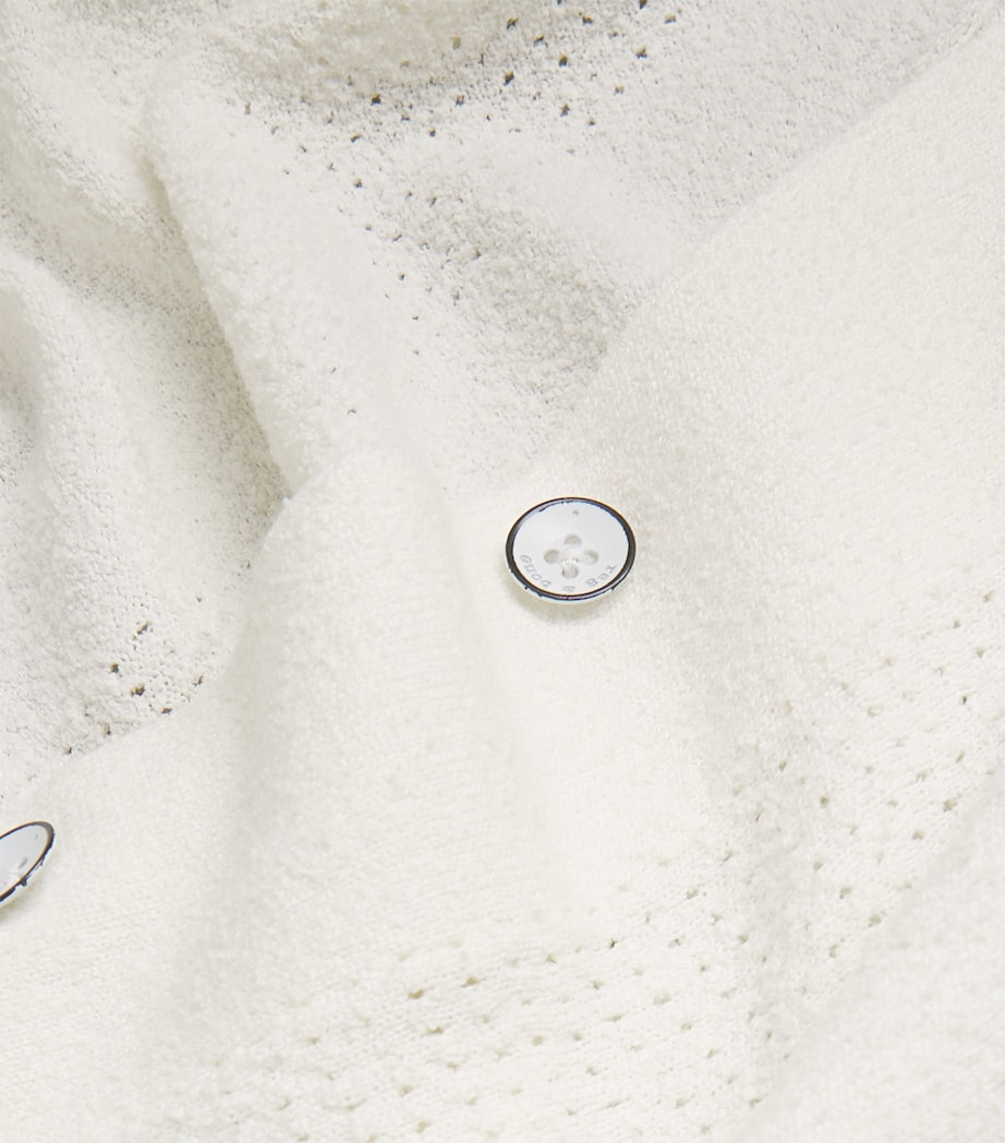 Knitted Camp-Collar Polo Shirt CHALK Image 5