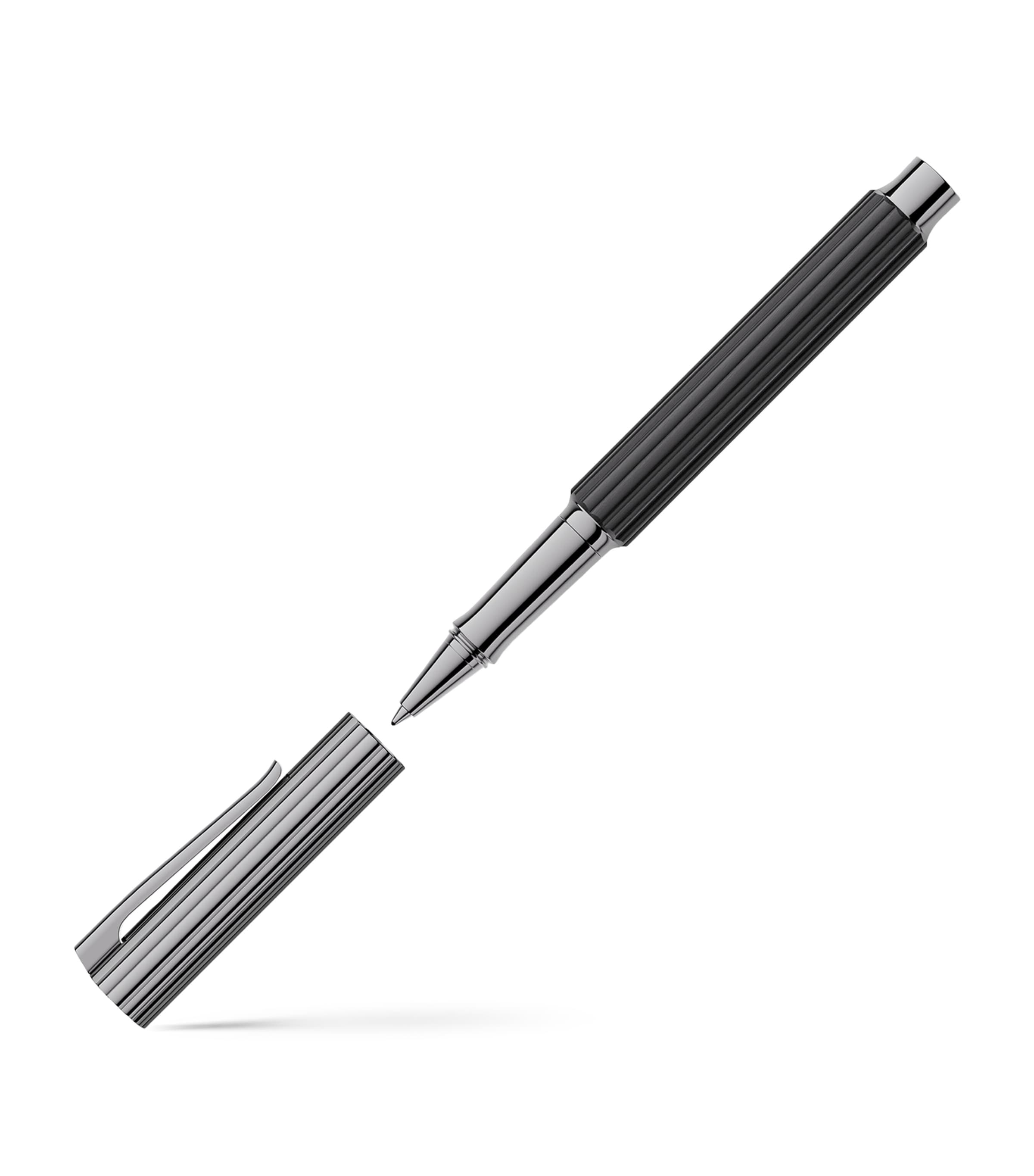 Graf Von Faber-castell Ebony Wood Bloom Rollerball Pen In Black