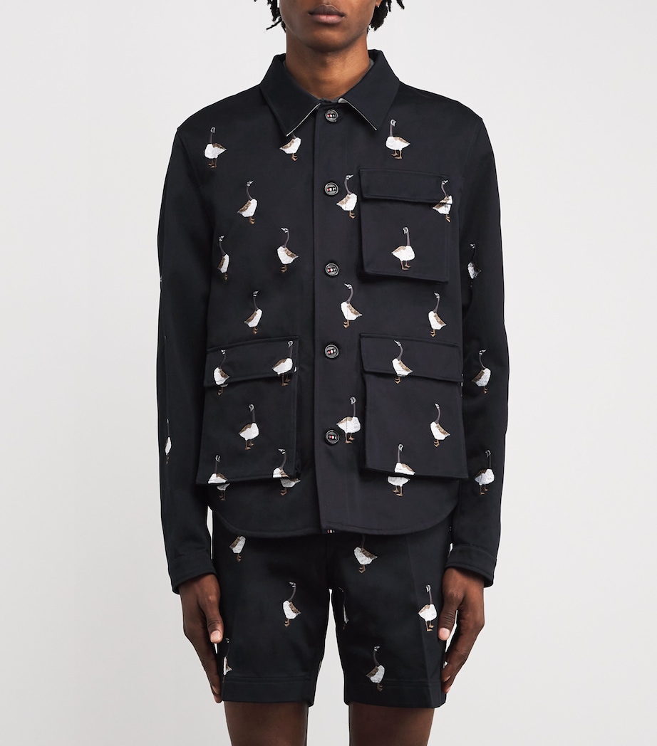 Cotton Utility Patch Pocket Jacket NAVY Image 3