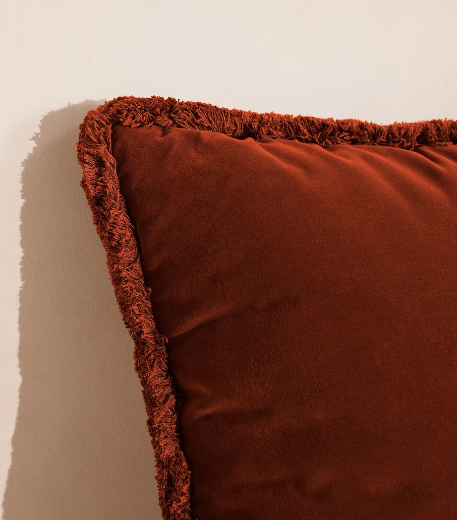 Velvet Margeaux Cushion (50cm x 50cm) RUST Image 3
