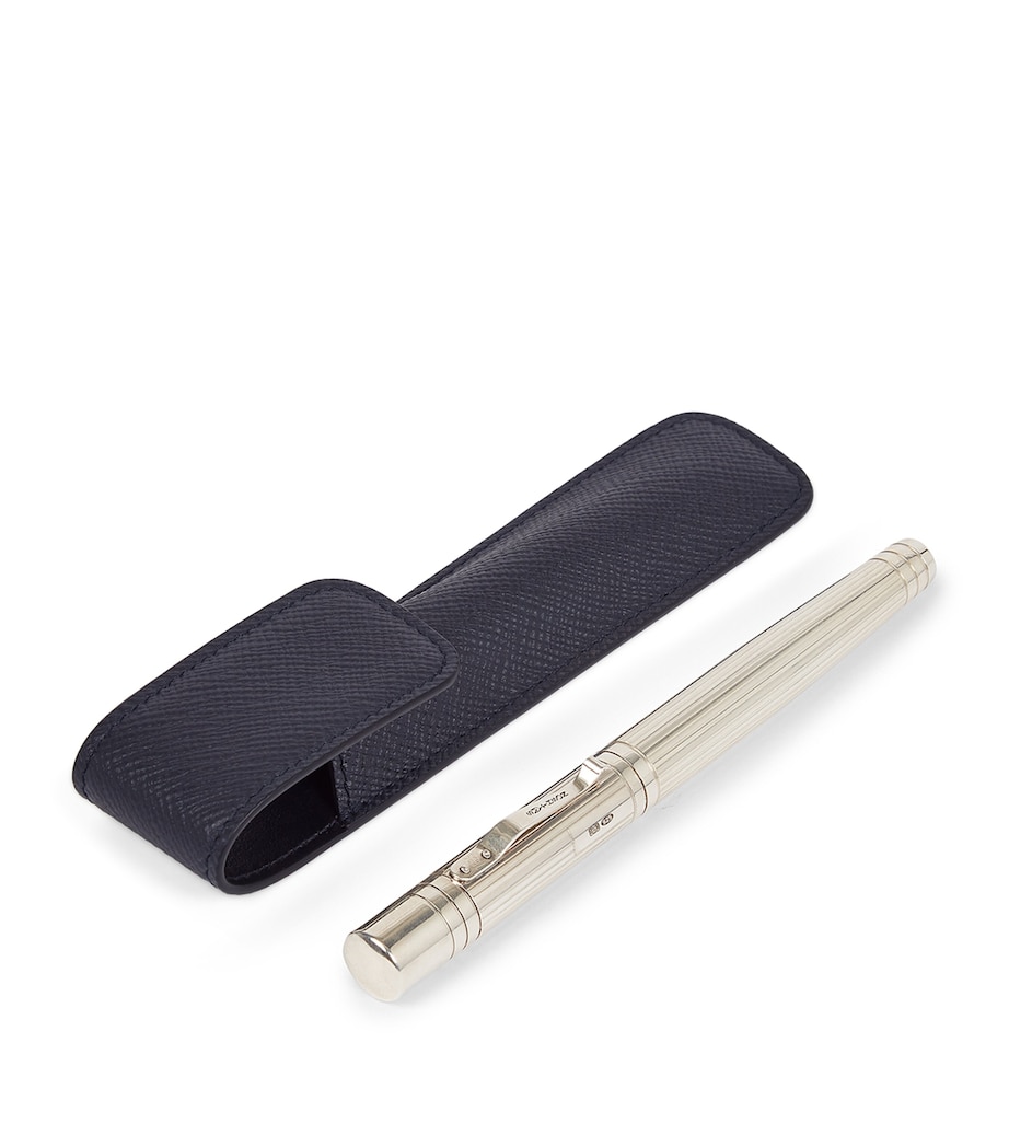 Panama Leather Pen Sleeve NAVY Image 3