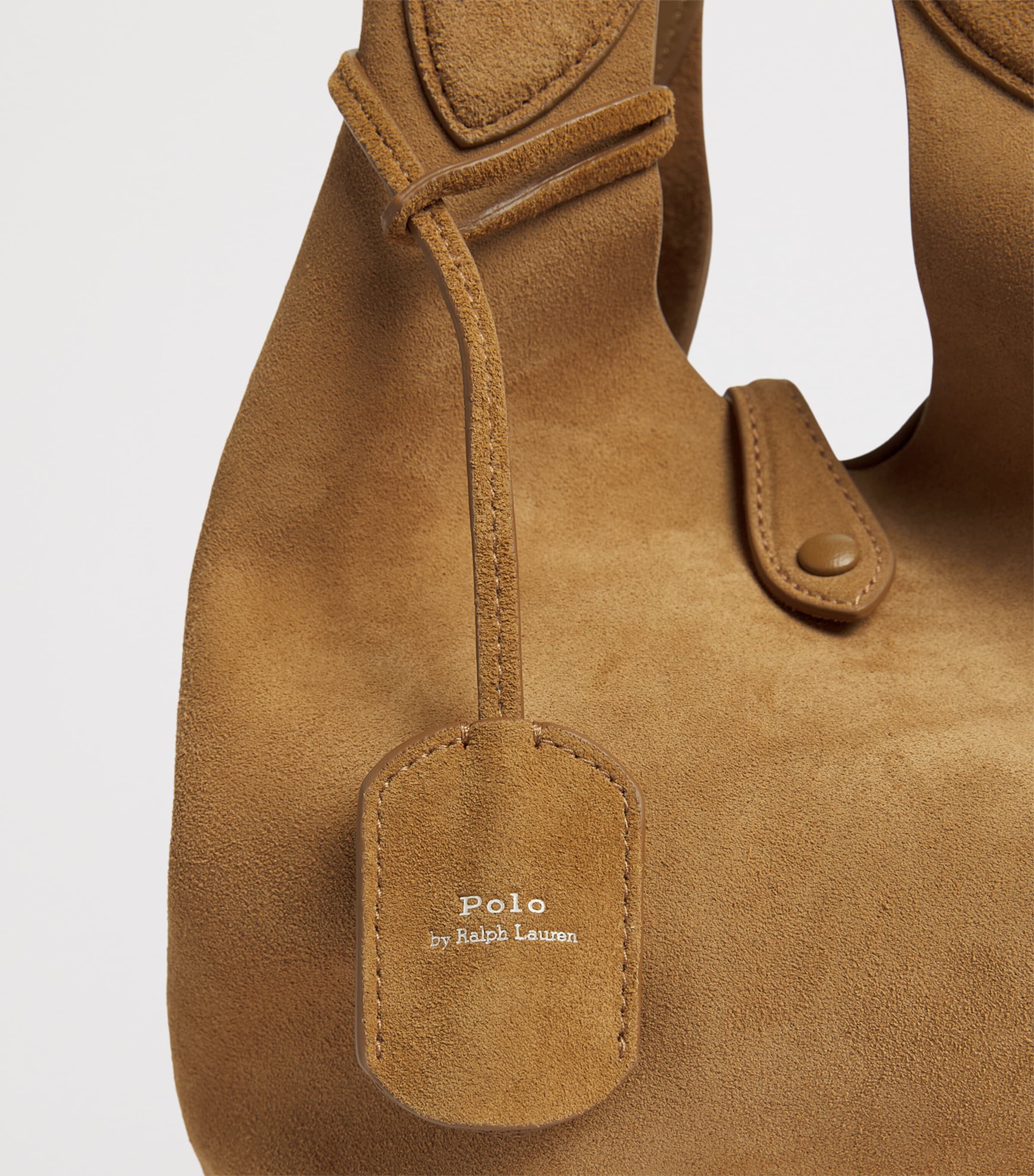 Polo Ralph Lauren Medium Suede Polo Play Tote Bag Caramel Image 5