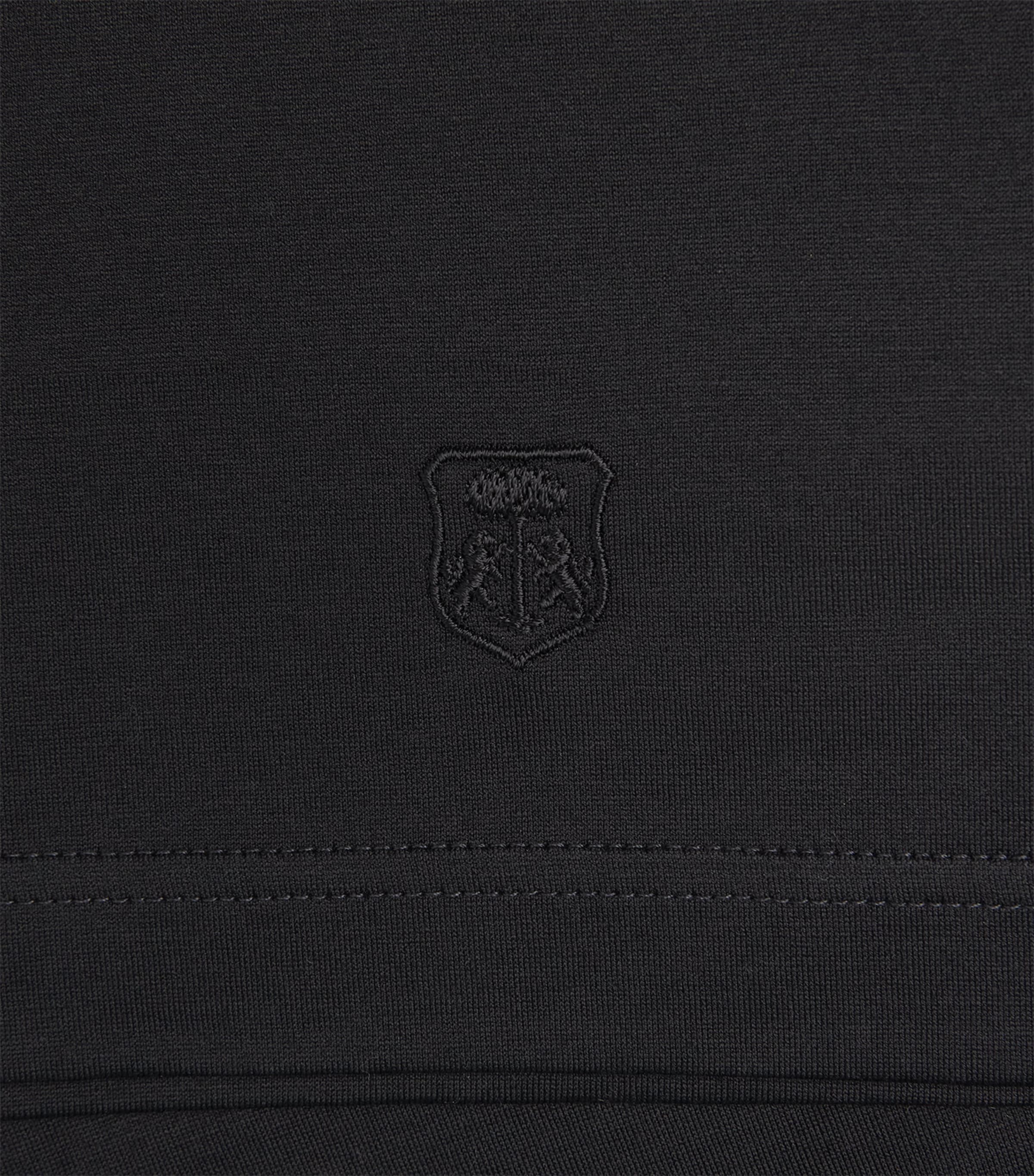 Corneliani Mens Cotton Jersey Polo Shirt Black Image 6