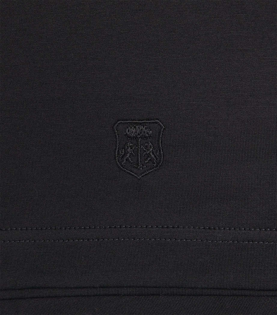 Corneliani Mens Cotton Jersey Polo Shirt Black Image 6