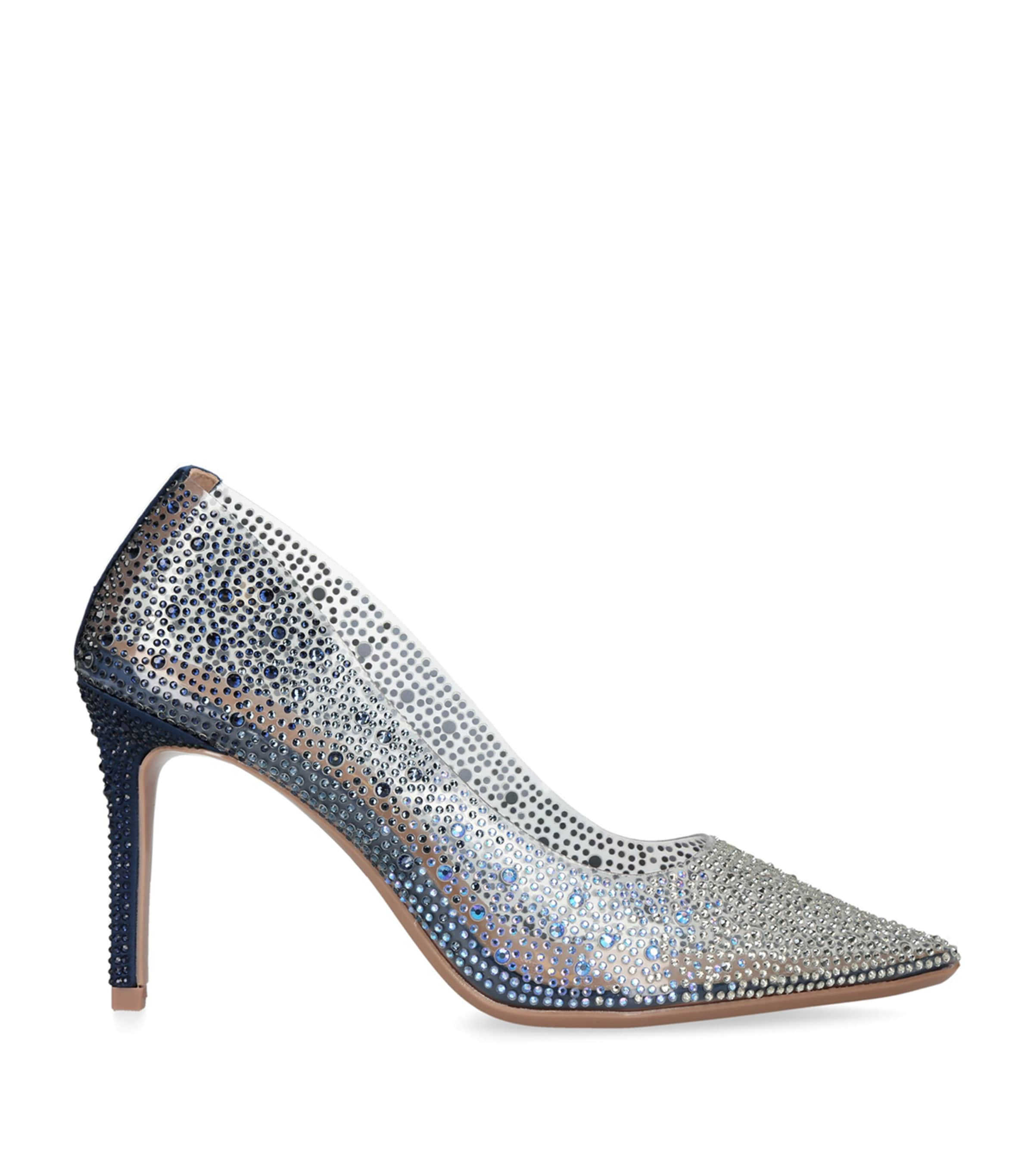 Shop Carvela Embellished Lovebird Pumps In Navy