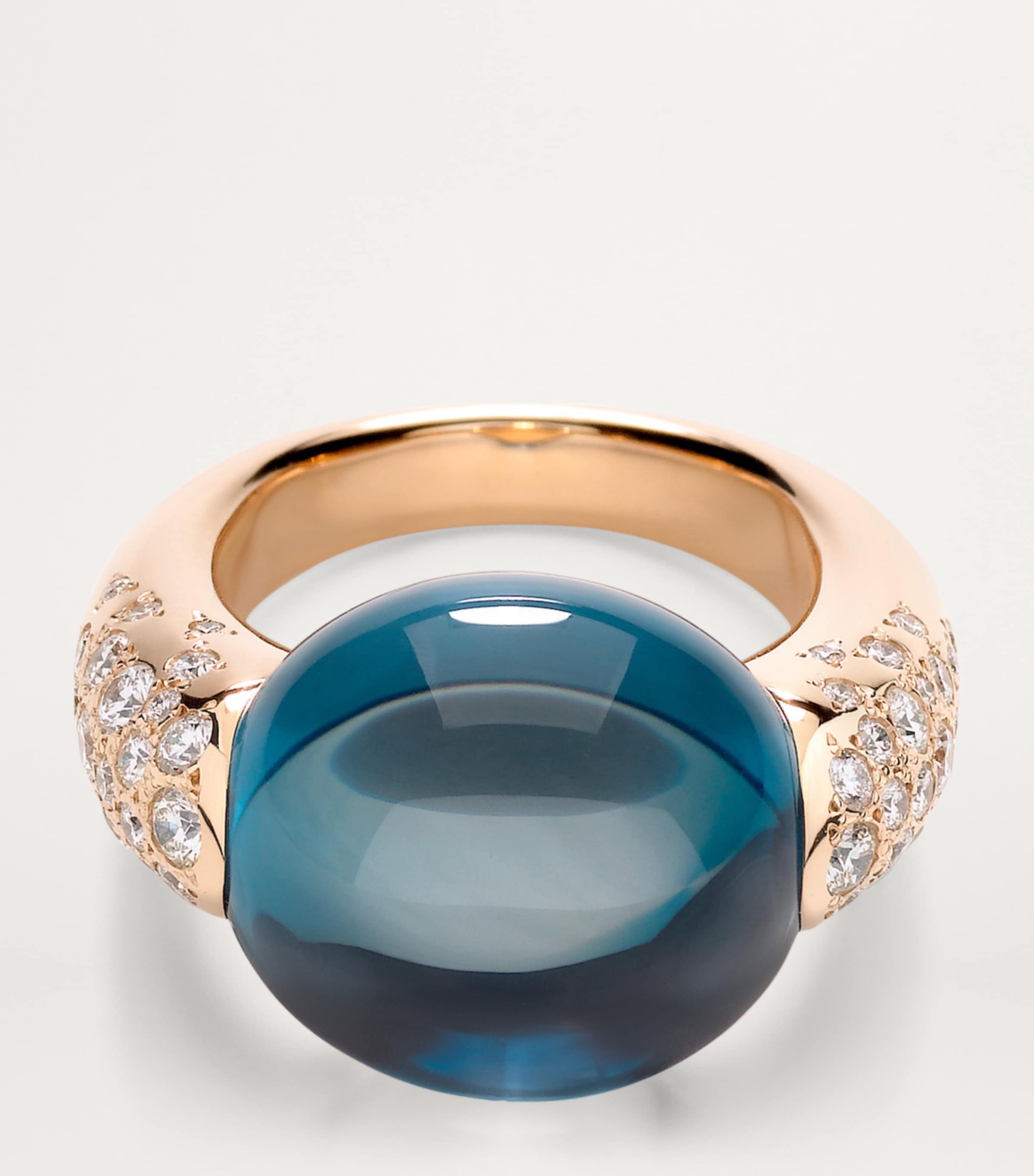 Rose Gold, Diamond and Topaz Iconica Ring DB0TL Image 2