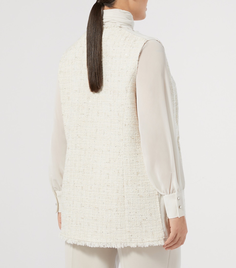 Embellished Ginnico Waistcoat IVORY Image 3