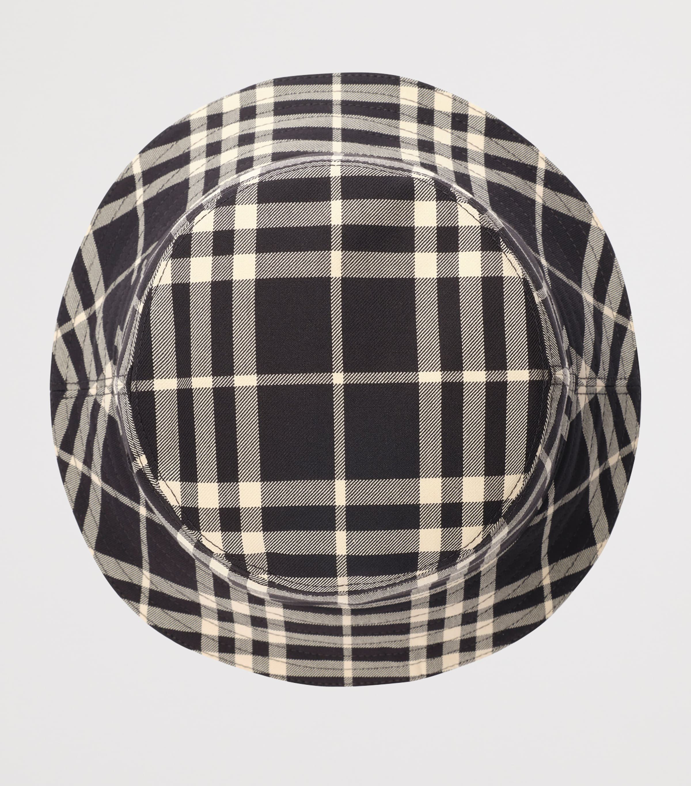 Burberry Cotton Check Bucket Hat Black/calico Ip Chk Image 2