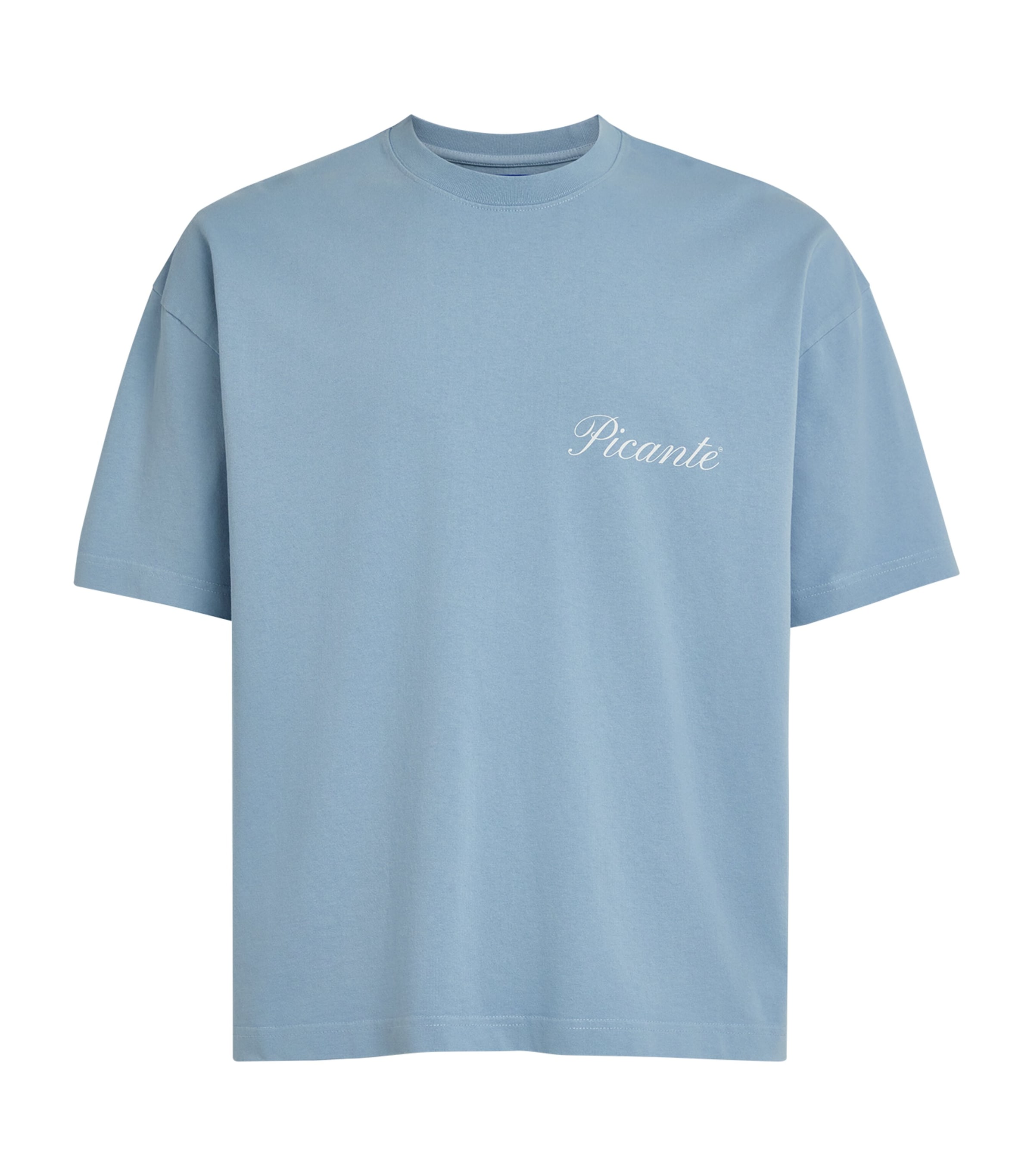 Picante Mens Organic Cotton Tailor Logo T-Shirt Blue Image 1