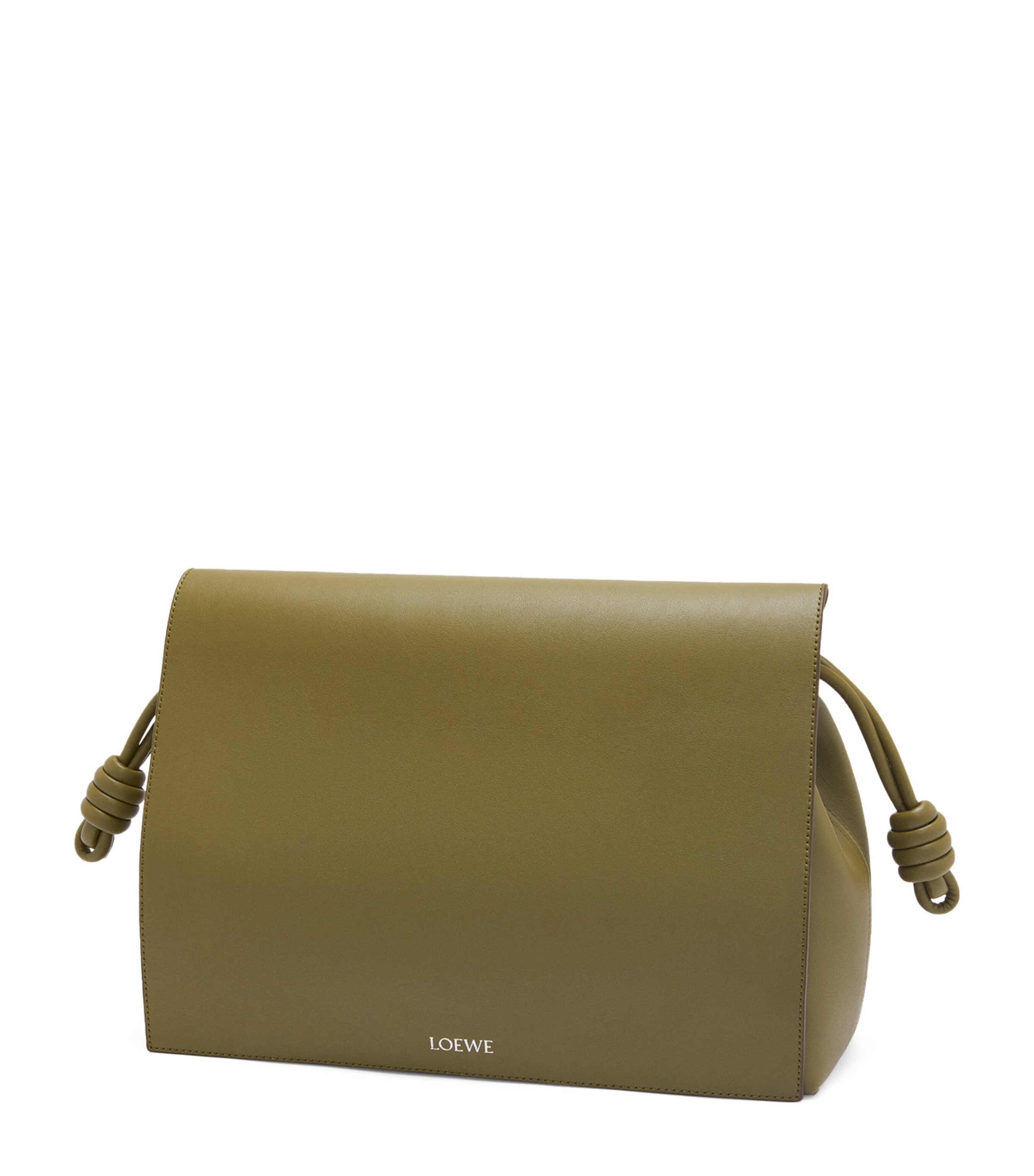 Loewe Leather Flamenco Satchel In Green