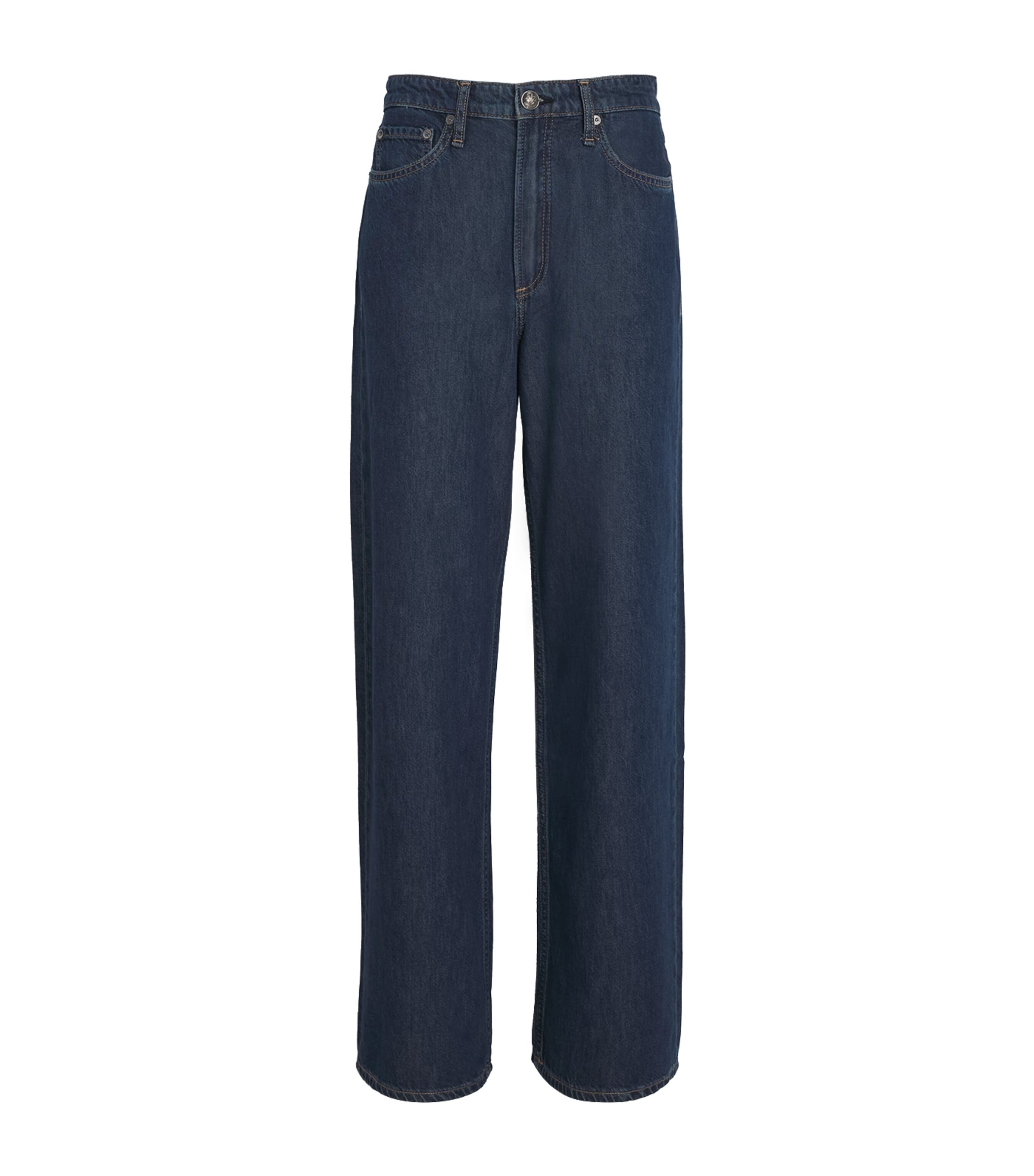 Rag & Bone Logan Mid-rise Wide-leg Jeans In Blue