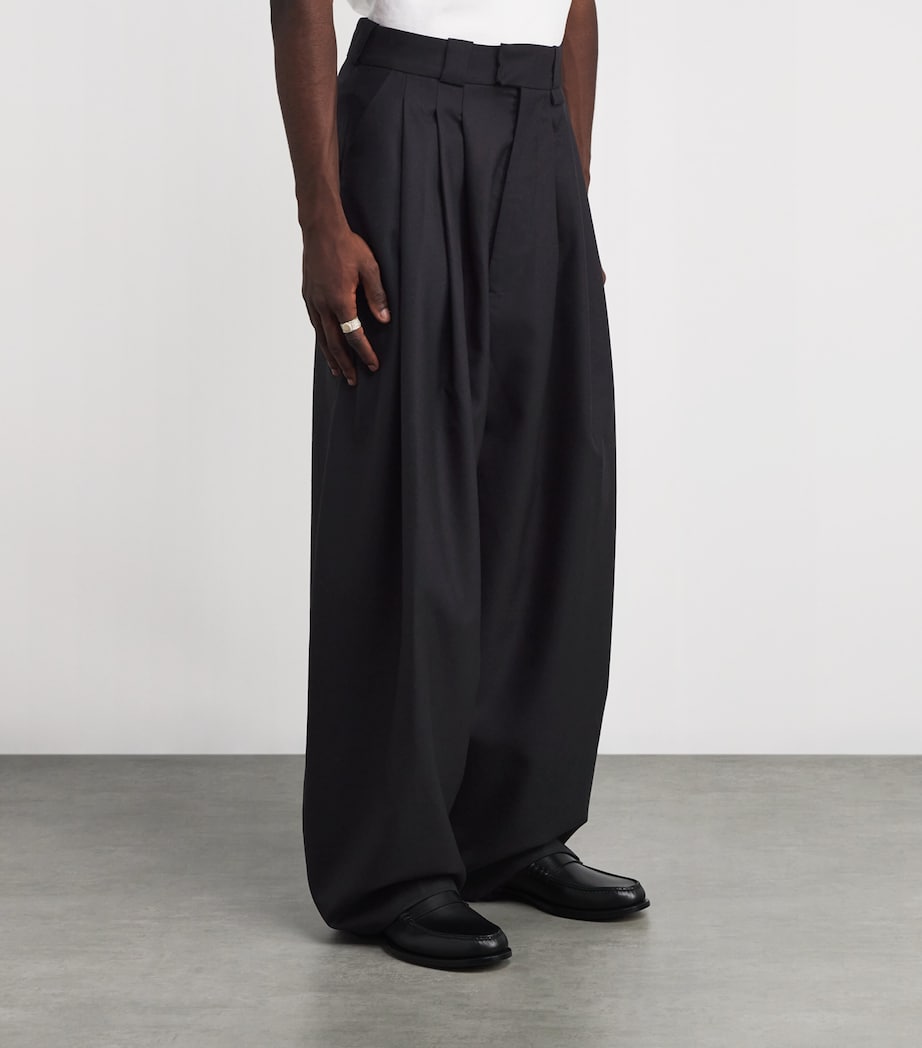 Virgin Wool Cascada Tailored Trousers BLACK Image 3