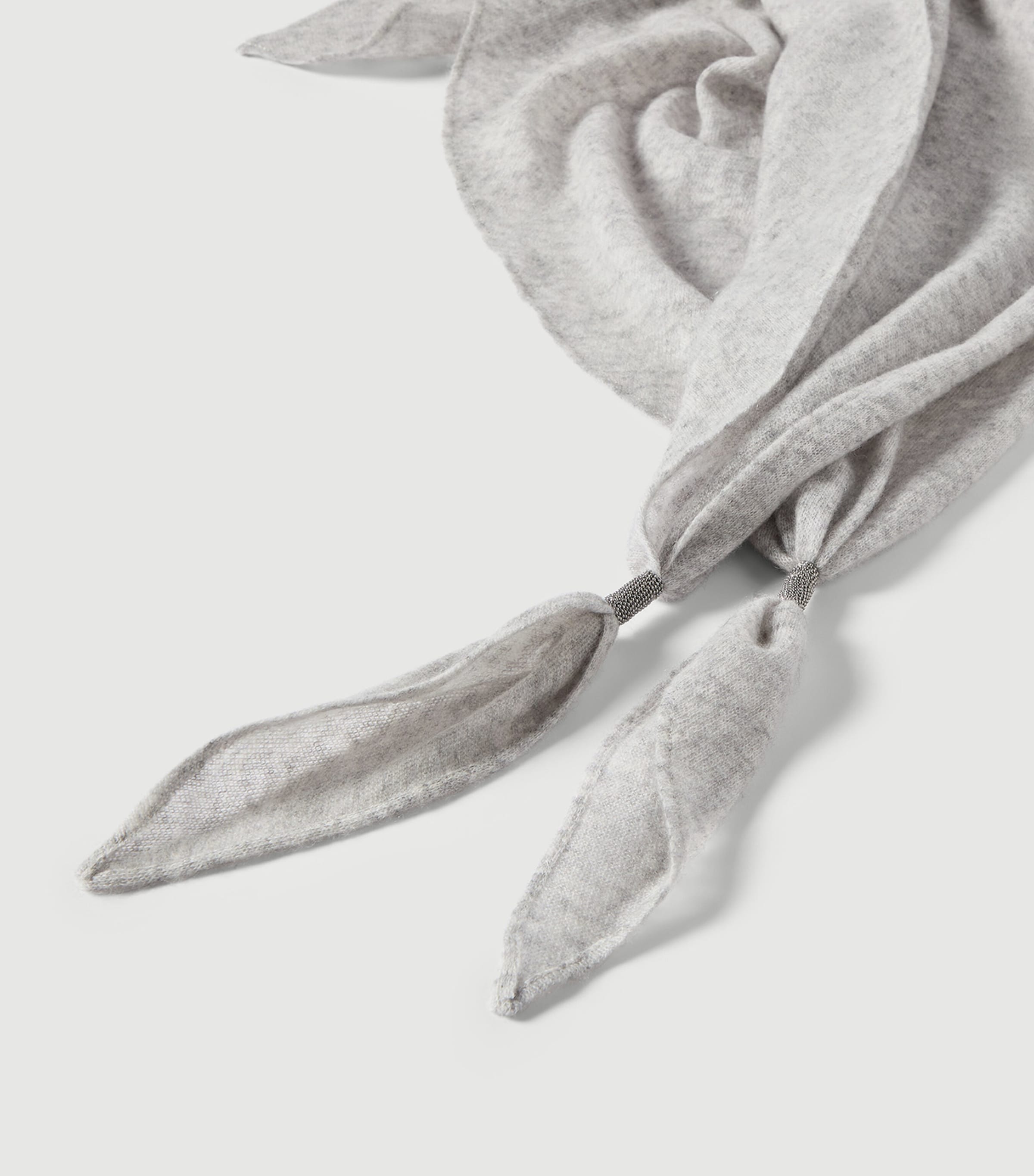 Brunello Cucinelli Womens Cashmere Scarf Grey Image 4