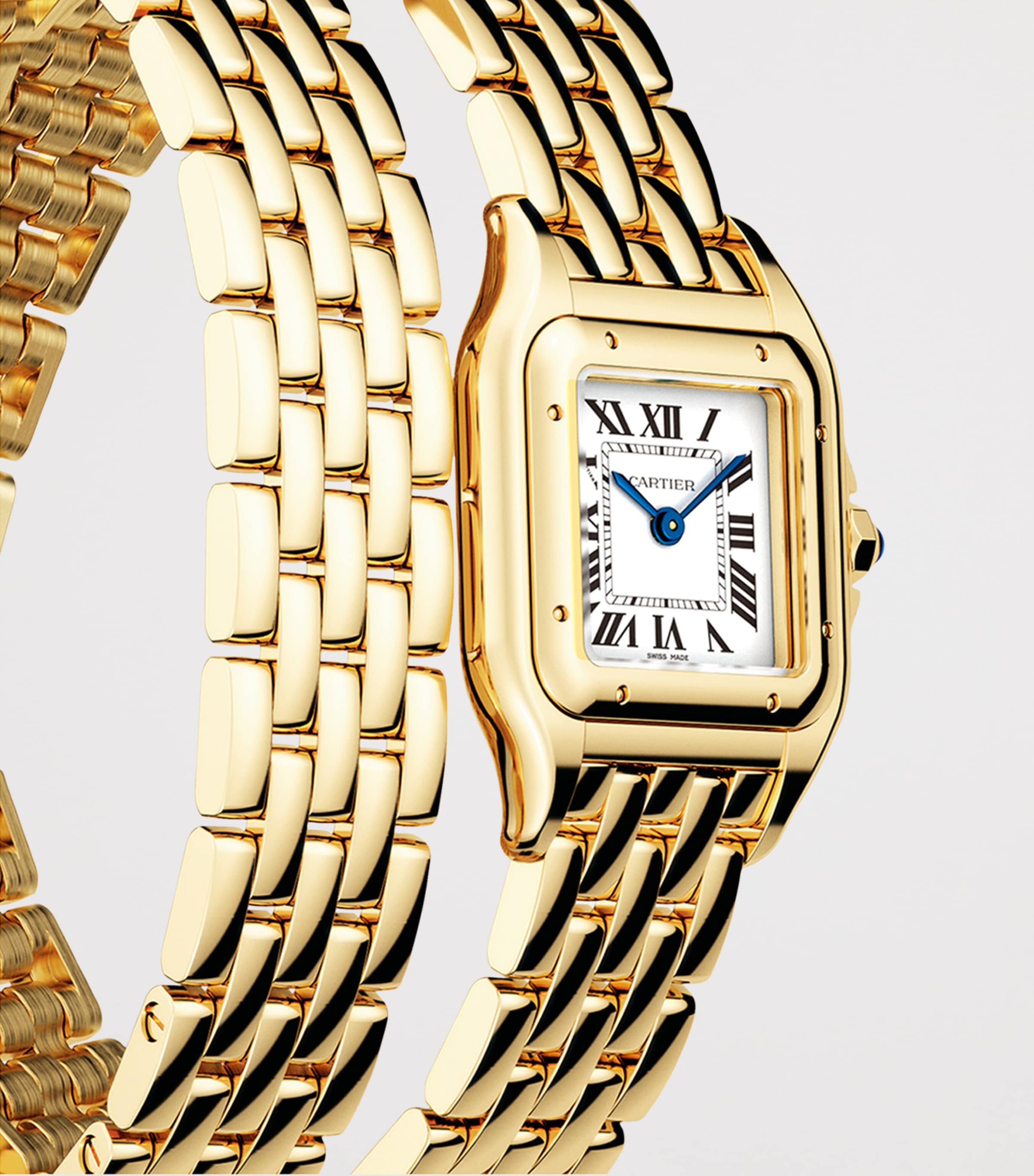 Cartier Small Yellow Gold Panthère de Cartier Loop Watch 23mm Silvered Image 2
