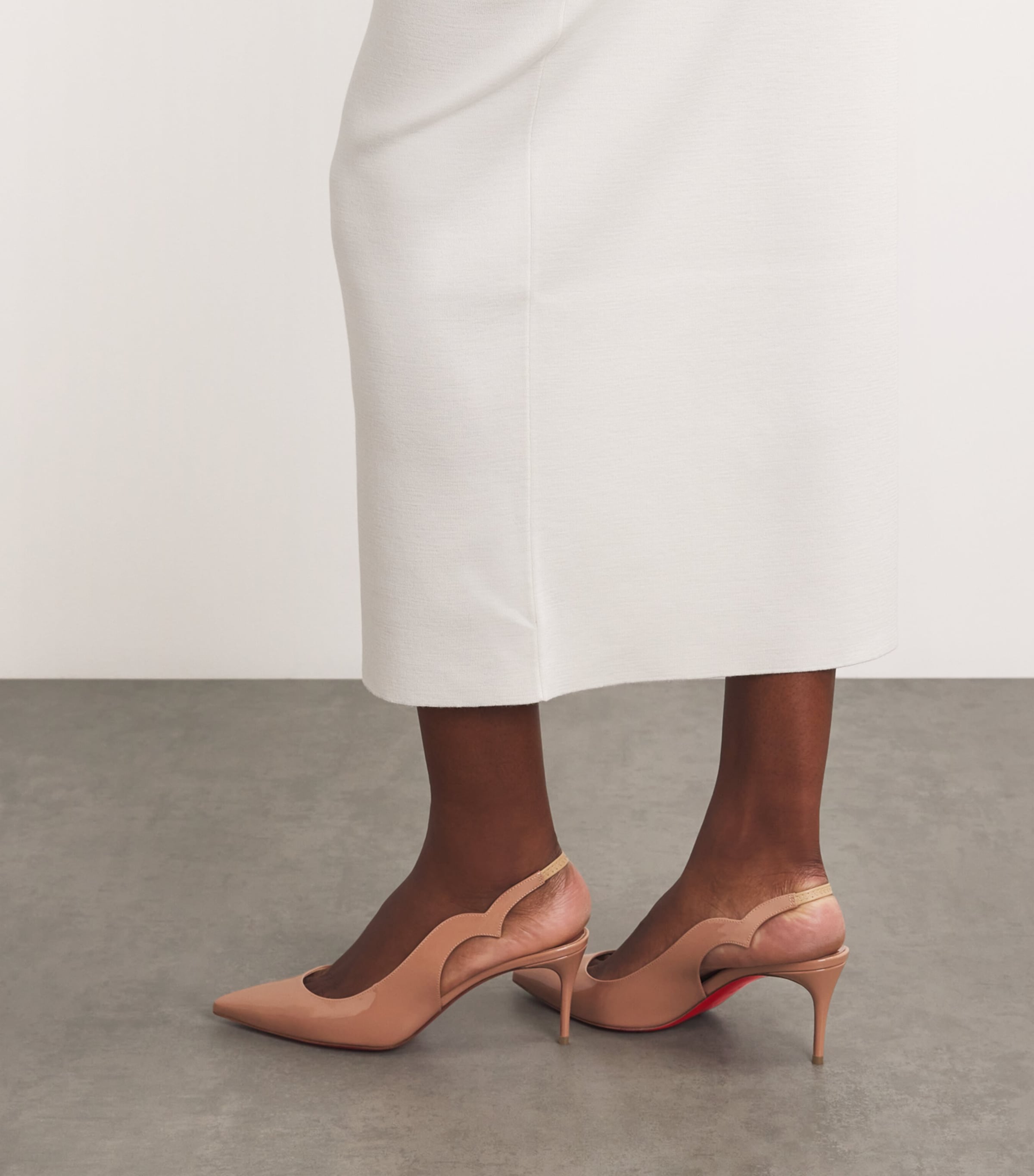 Hot Chick Sling Patent Leather Slingback Pumps 70 N295 Image 2