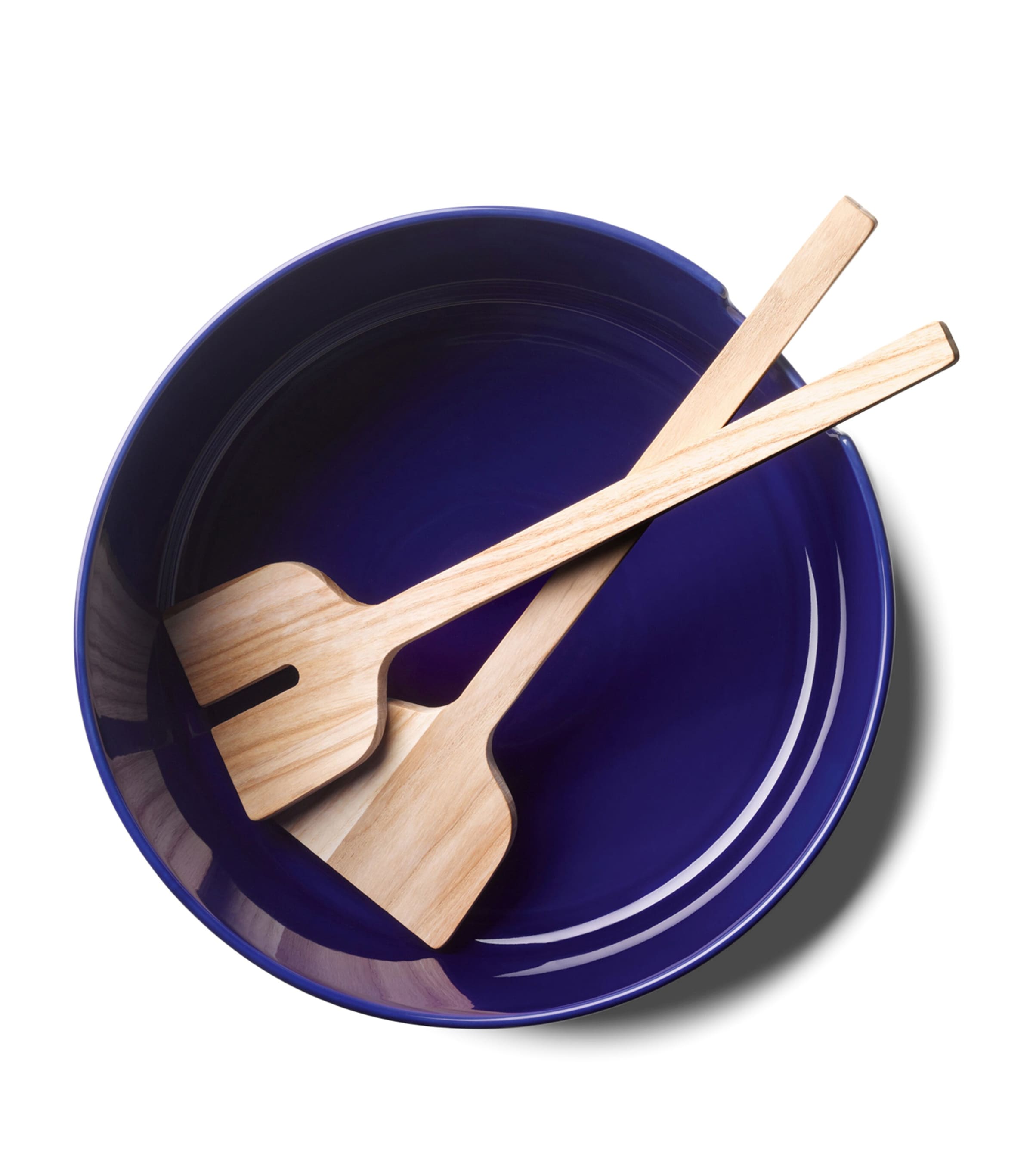 Porcelain Collective Salad Bowl and Servers (26cm) COBALT Image 3