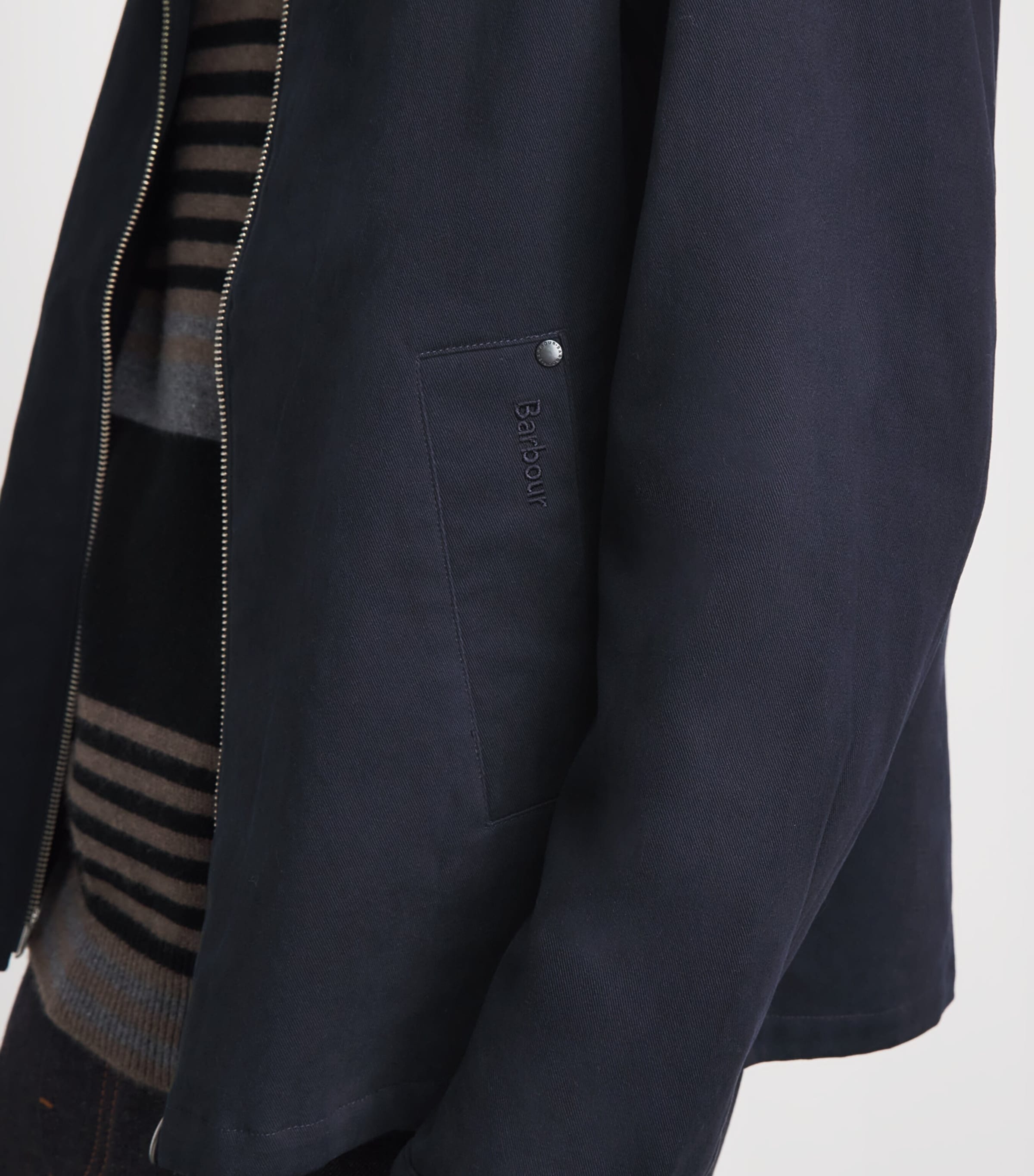 Barbour Mens Cotton Cordford Casual Jacket Navy Image 3