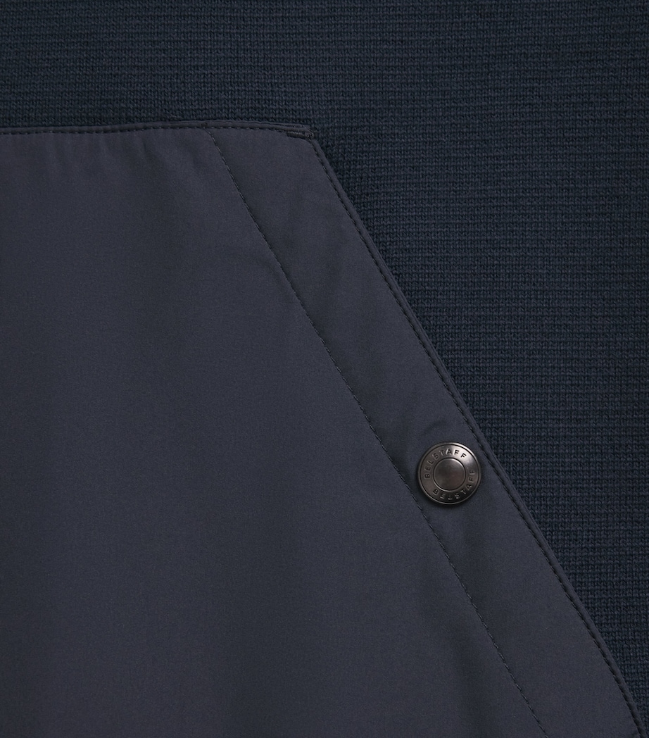 Belstaff Mens Cotton Hooded Zip-Up Cardigan Dark Inkdkink Image 6
